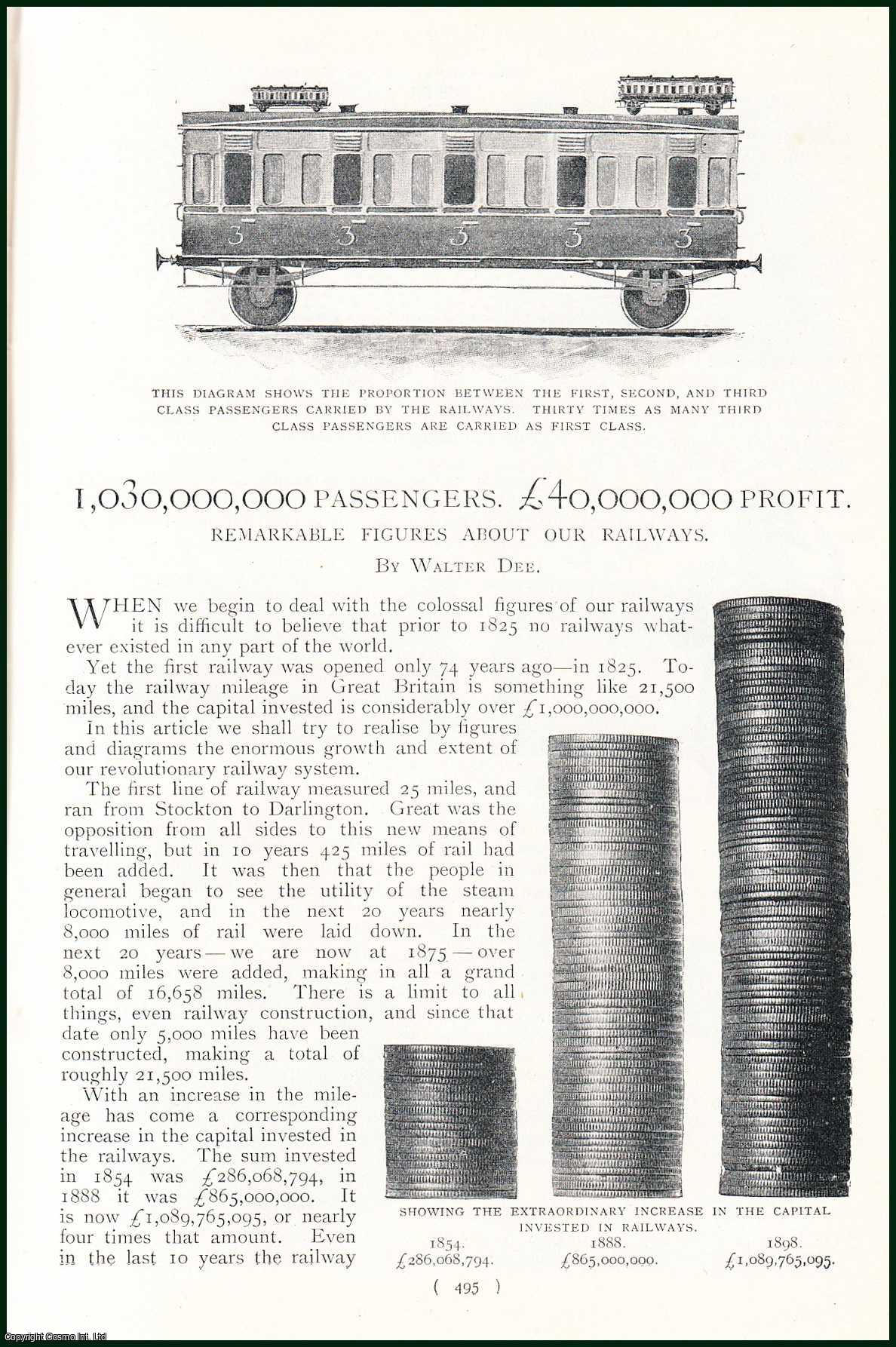 DEE, WALTER - Remarkable Figures about Our Railways. A rare original article from the Harmsworth London Magazine, 1899.