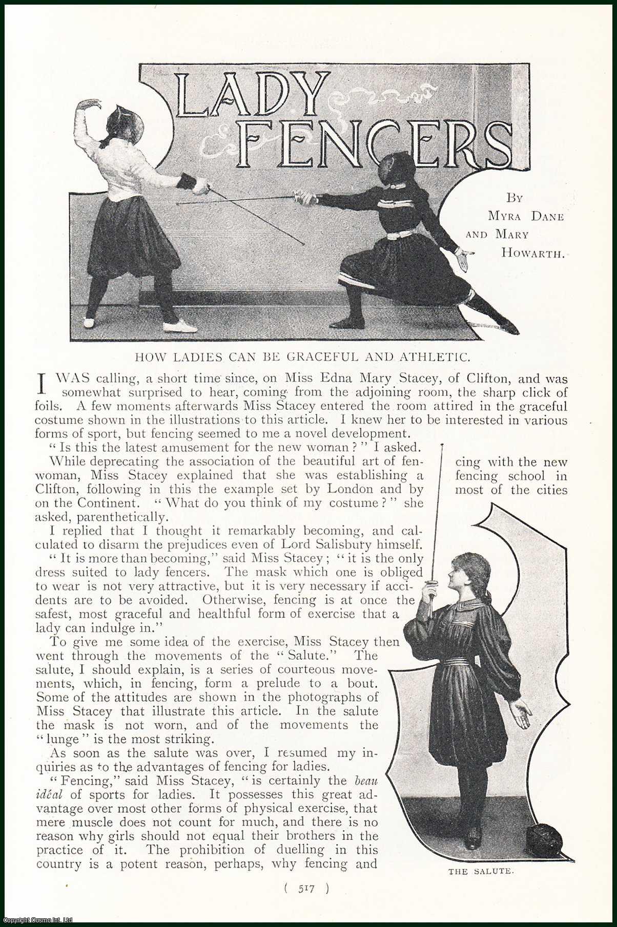 Myra Dane & Mary Howarth - Fencing, Lady Fencers : How Ladies Can Be Graceful and Athletic. An uncommon original article from the Harmsworth London Magazine, 1899.