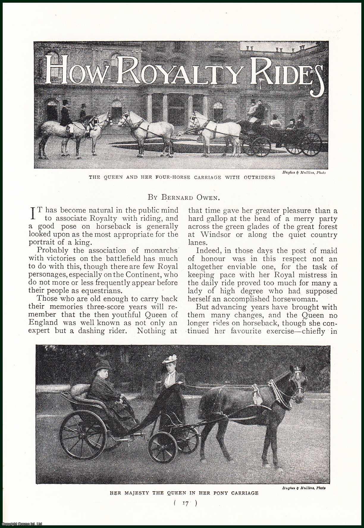 Bernard Owen - How Royalty Rides. An uncommon original article from the Harmsworth London Magazine, 1900.
