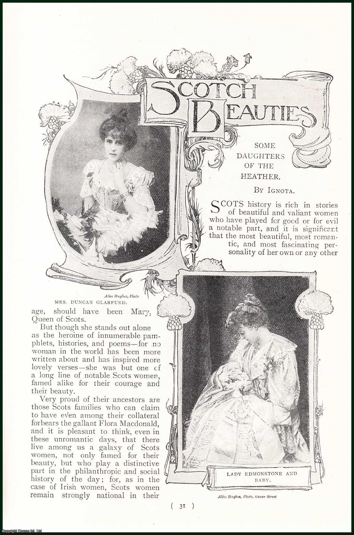 ---, --- - Scotch Beauties. Some Daughters of the Heather. A rare original article from the Harmsworth London Magazine, 1900.