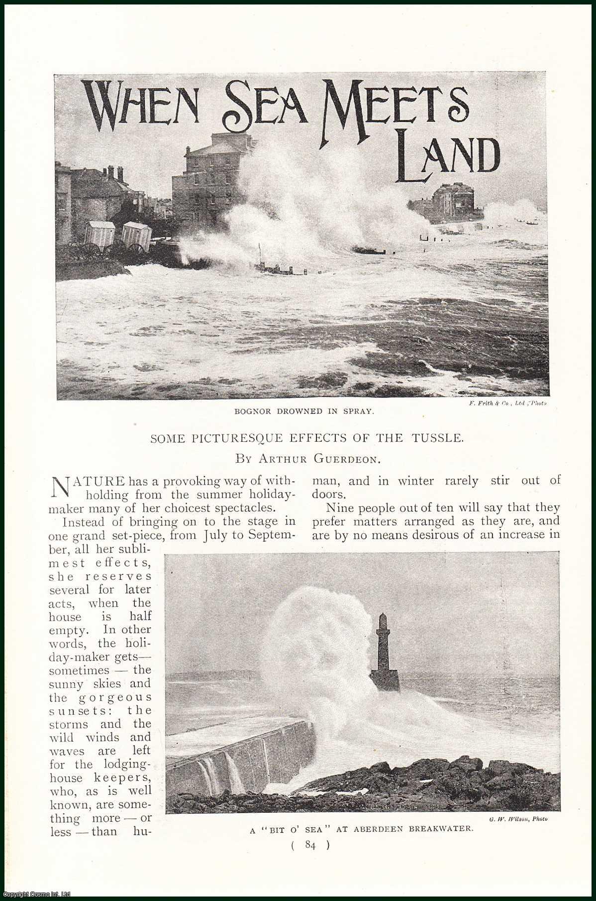 Arthur Guerdeon - When Sea Meets Land. Some Picturesque Views of Swamped Promenades. An uncommon original article from the Harmsworth London Magazine, 1900.
