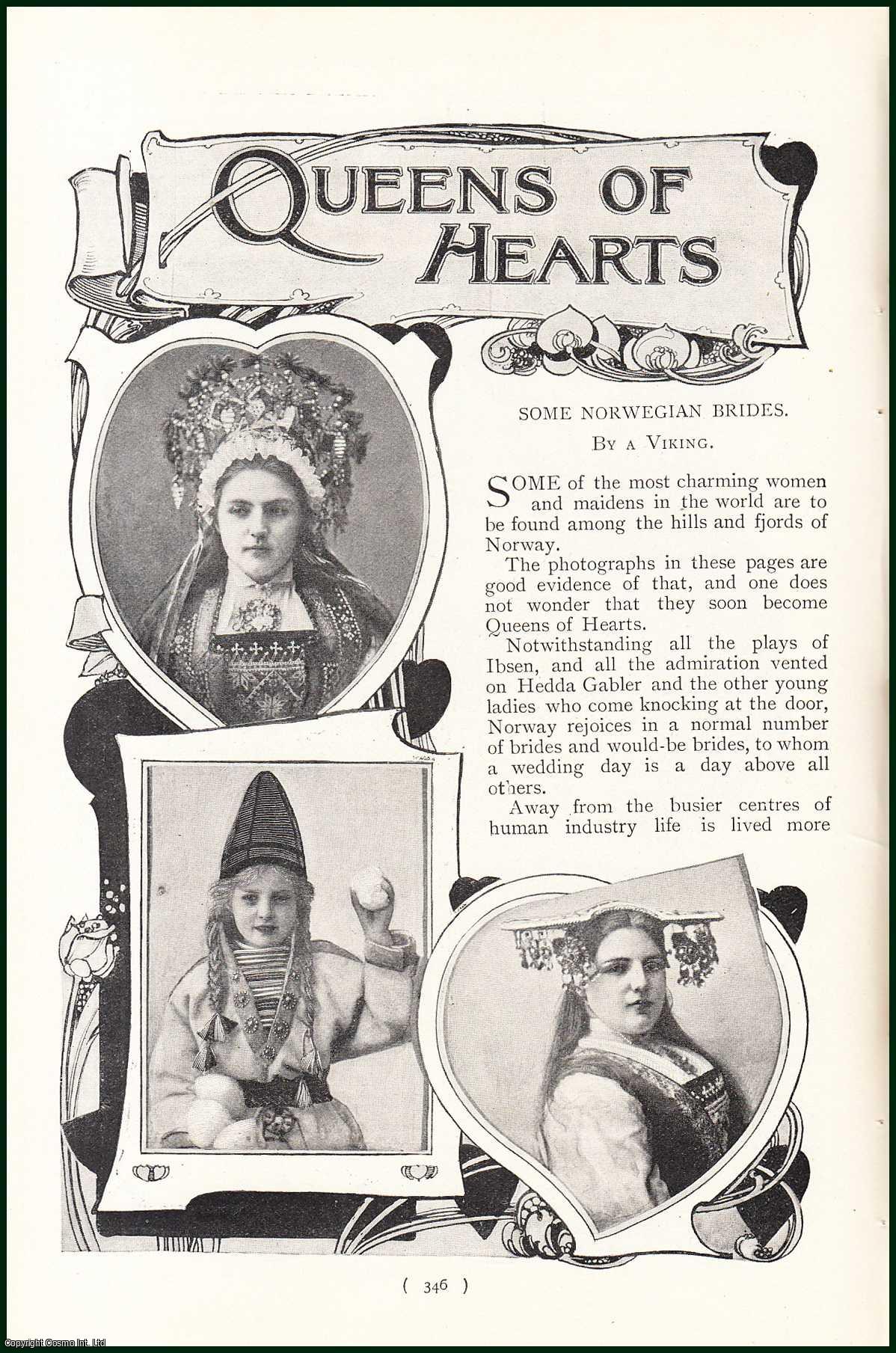 VIKING, A. - Queen of Hearts. Some Norwegian Brides. [Traditional Wedding Costume] A rare original article from the Harmsworth London Magazine, 1900.