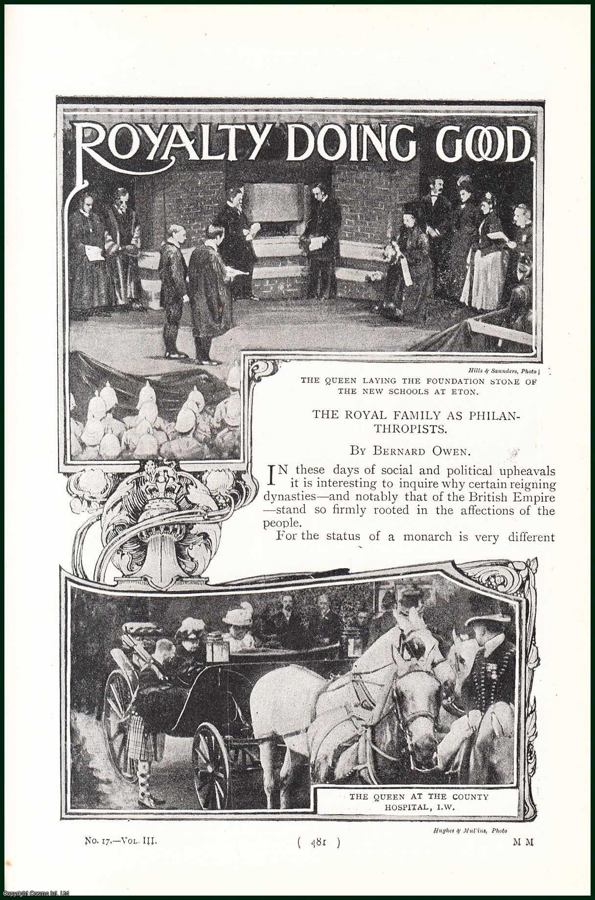 Bernard Owen - Royalty Doing Good. The Royal Family As Philanthropists. An uncommon original article from the Harmsworth London Magazine, 1900.