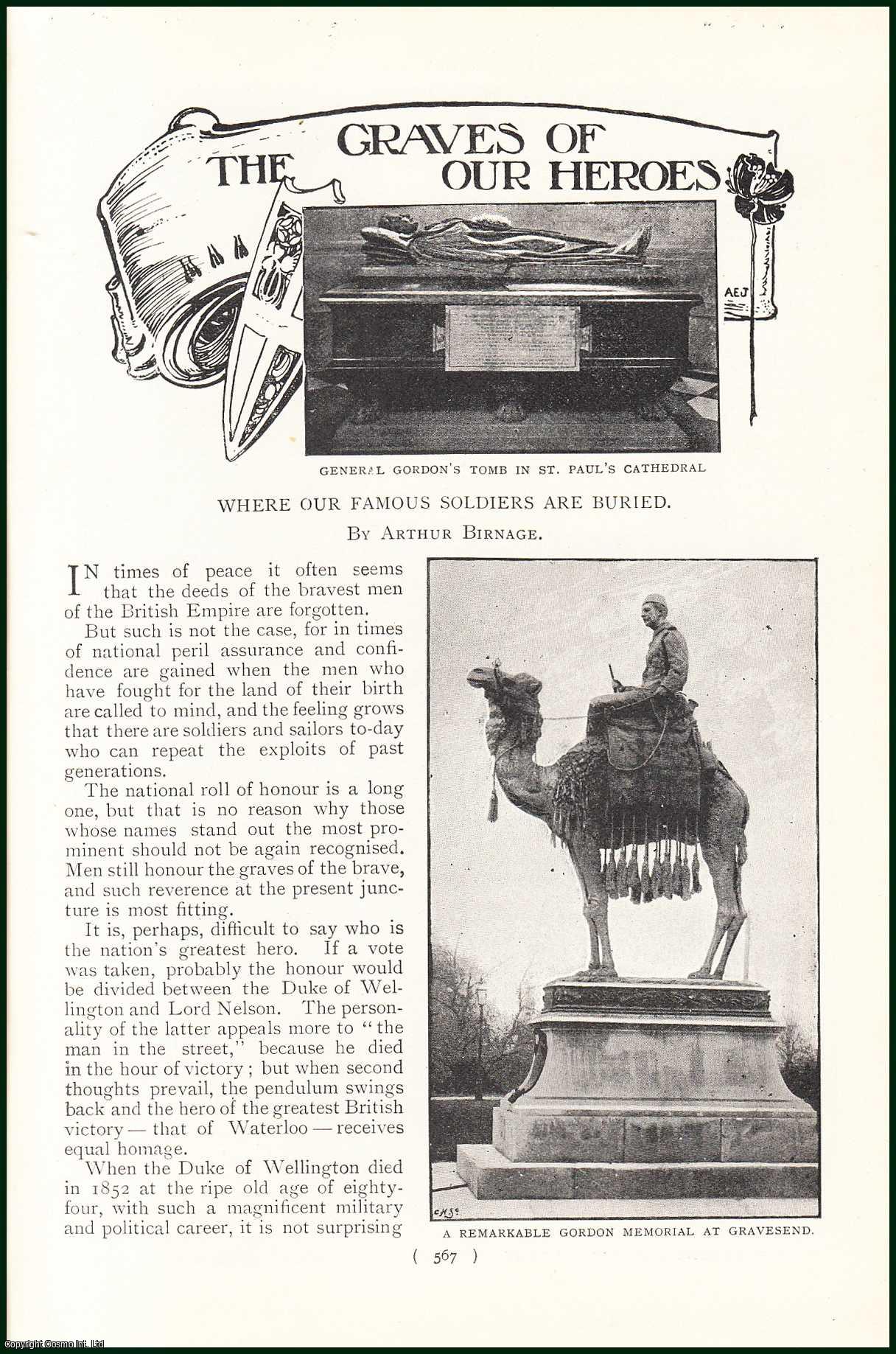 Arthur Burnage - The Graves Of Our Heroes. Where Our Famous Soldiers are Buried. An uncommon original article from the Harmsworth London Magazine, 1900.