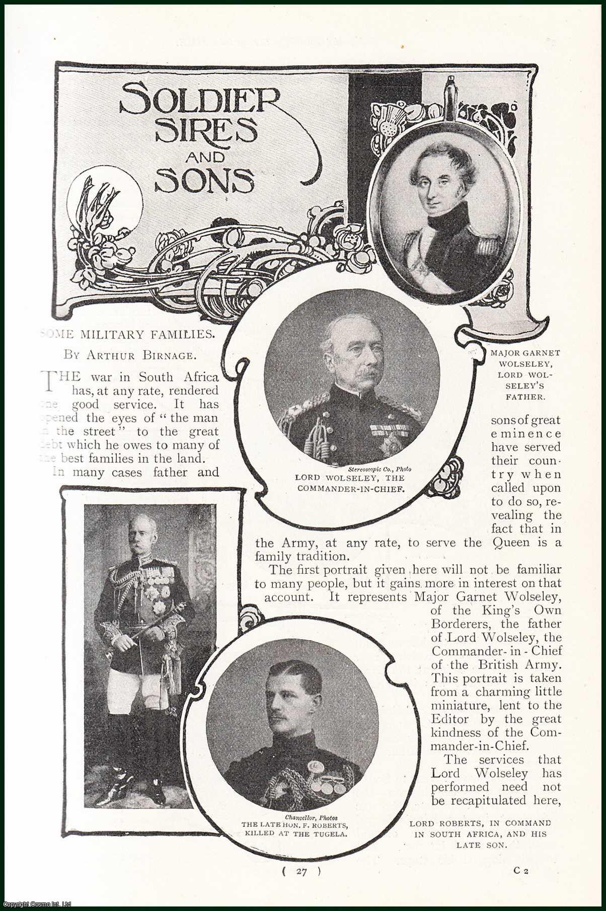 BURNAGE, ARTHUR - Soldier, Sires And Sons. Some Military Families. A rare original article from the Harmsworth London Magazine, 1901.