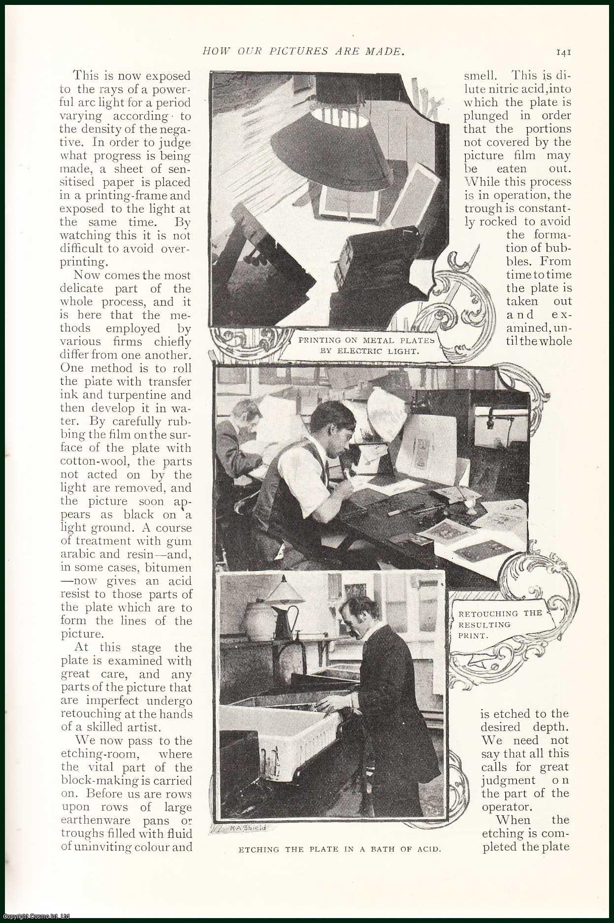 ---, --- - How Our Pictures Are Made. The Work of Illustrating The Harmsworth Magazine. A rare original article from the Harmsworth London Magazine, 1901.