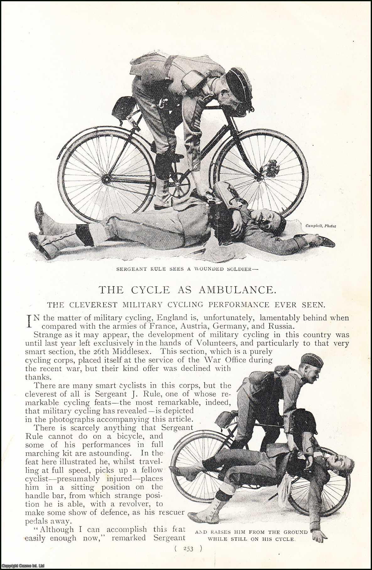 ---, --- - The Cycle as Ambulance : the cleverest Military Cycling Performance ever seen. An uncommon original article from the Harmsworth London Magazine, 1901.