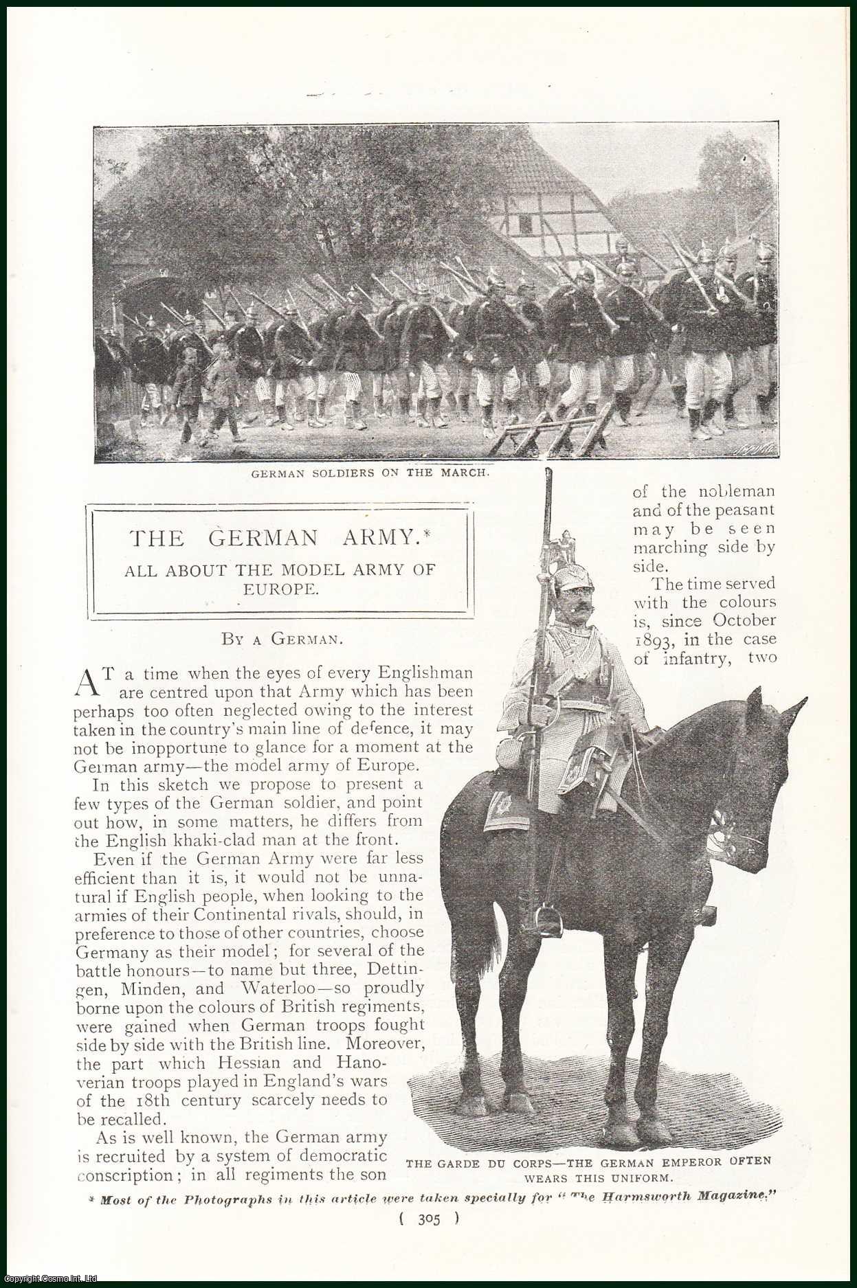 ---, --- - The German Army. All About The Model Army Of Europe. A rare original article from the Harmsworth London Magazine, 1901.