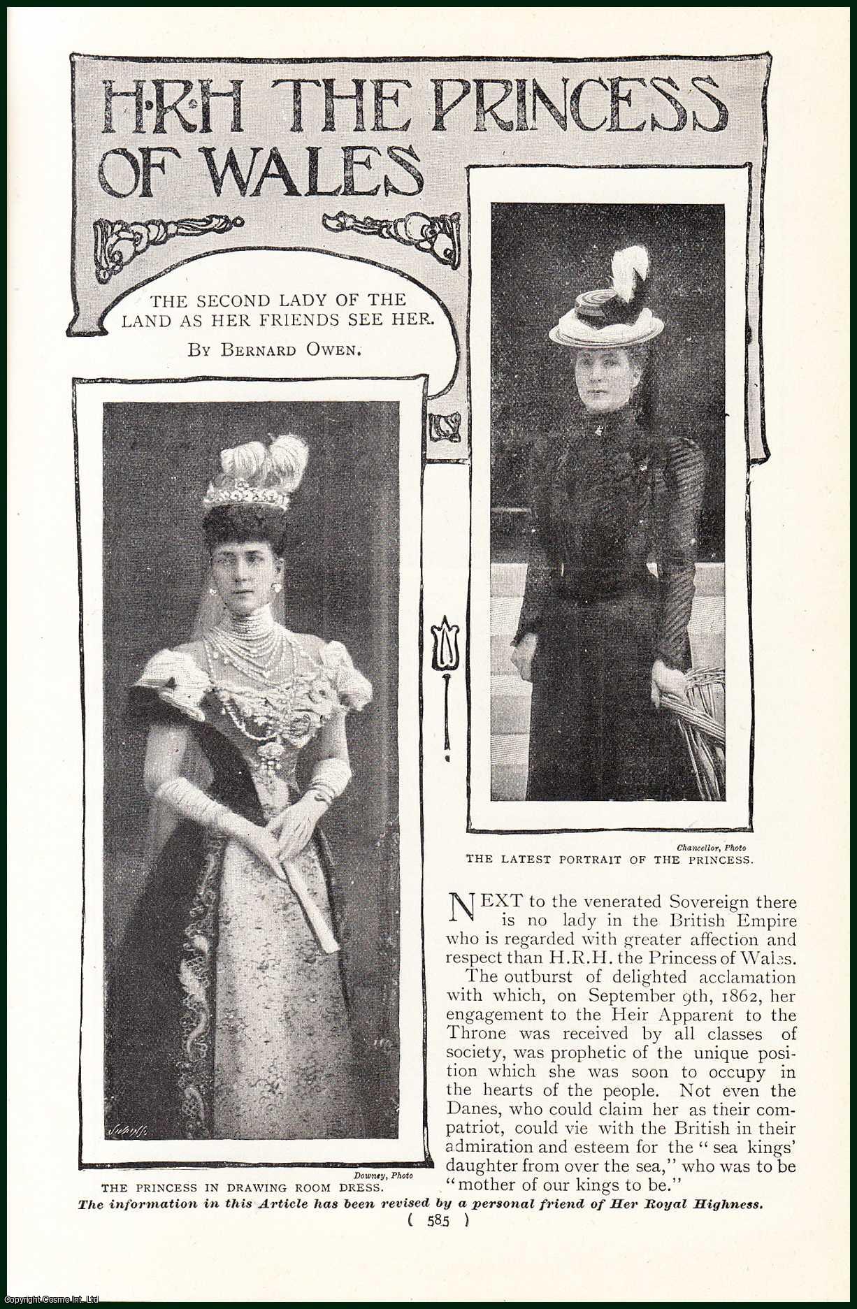 Bernard Owen - H.R.H. The Princess of Wales. The Second Lady as Her Friends See Her. An uncommon original article from the Harmsworth London Magazine, 1901.