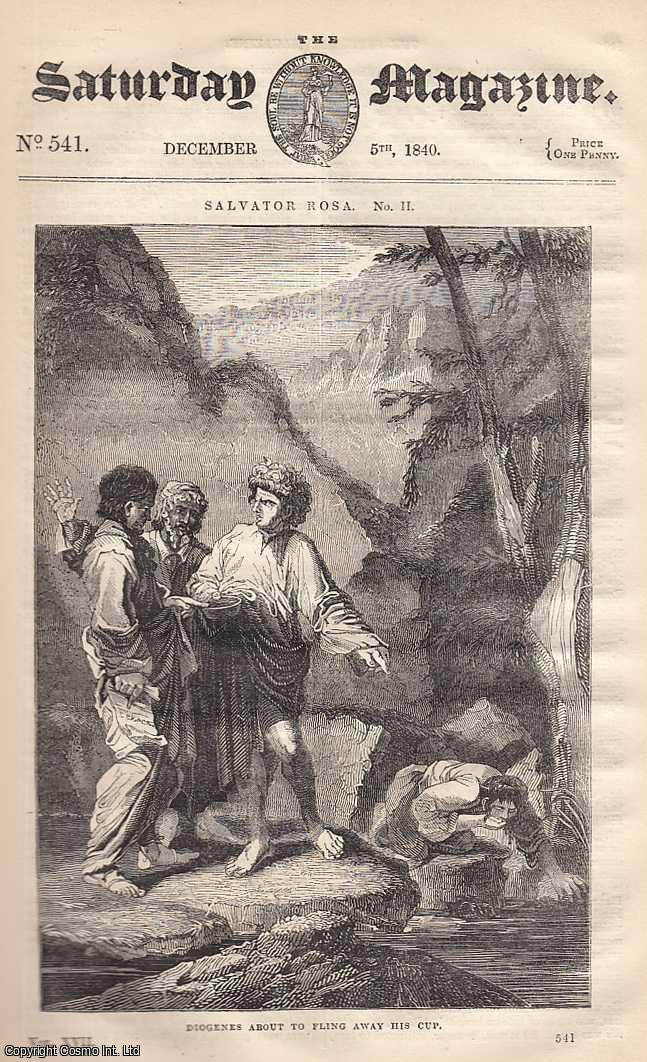 --- - Salvator Rosa and his Works; Natural History of the Month - December; Gems and Precious Stones; The Syrian Coast. Issue No. 541, December 5th, 1840. A complete rare weekly issue of the Saturday Magazine, 1840.