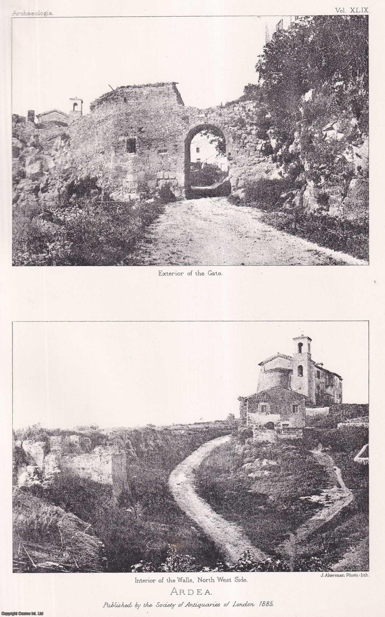 John Henry Parker, C.B., M.A., F.S.A. - Architectural Features of the City of Ardea. An uncommon original article from the journal Archaeologia, 1885.