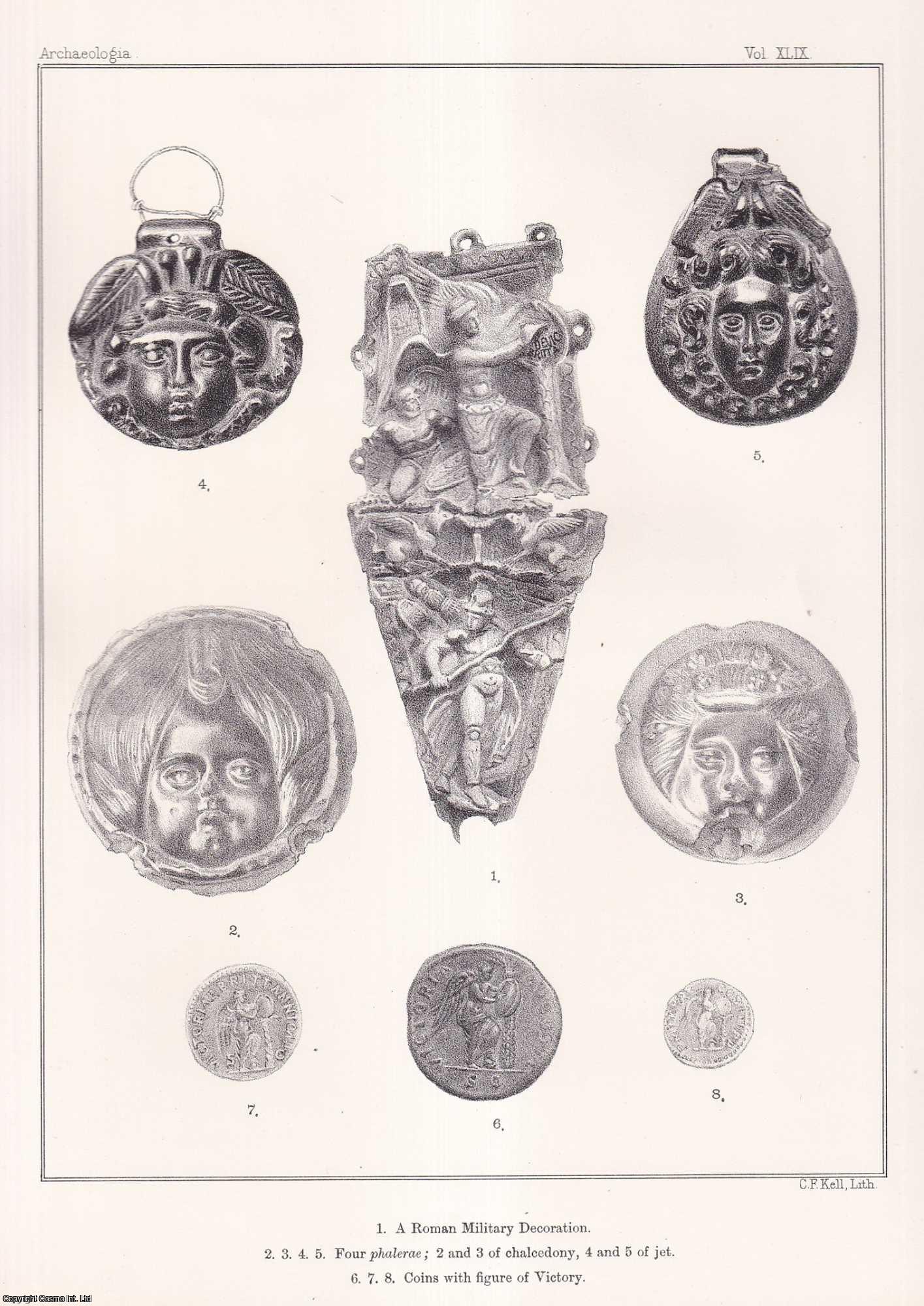 John Evans, D.C.L., LL.D., F.R.S. - On a Military Decoration relating to the Roman Conquest of Britain. An uncommon original article from the journal Archaeologia, 1886.
