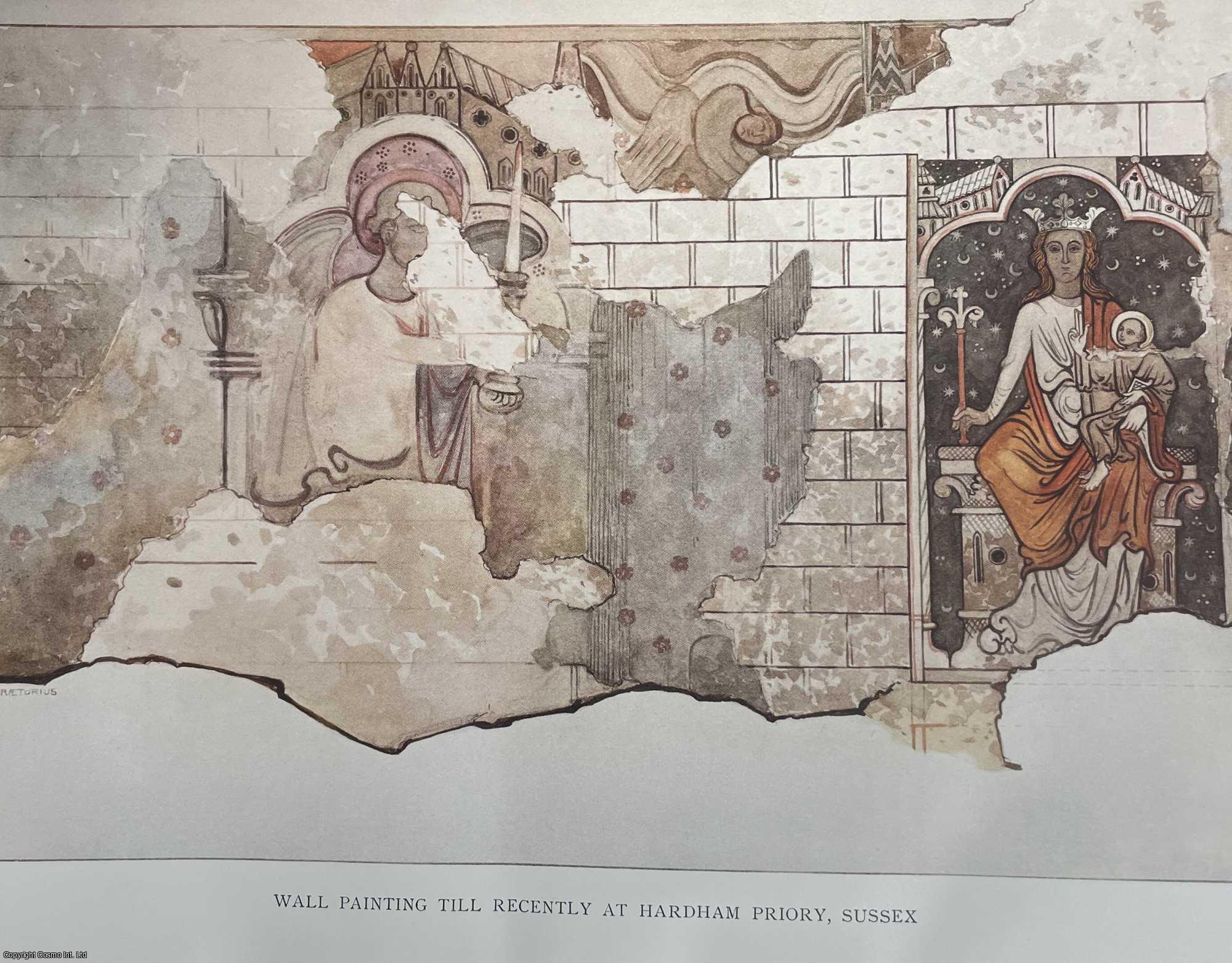C.J. Praetorius, Esq., F.S.A. - On a Wall-painting till recently at Hardham Priory, Sussex. A rare original article from the journal Archaeologia, 1912.