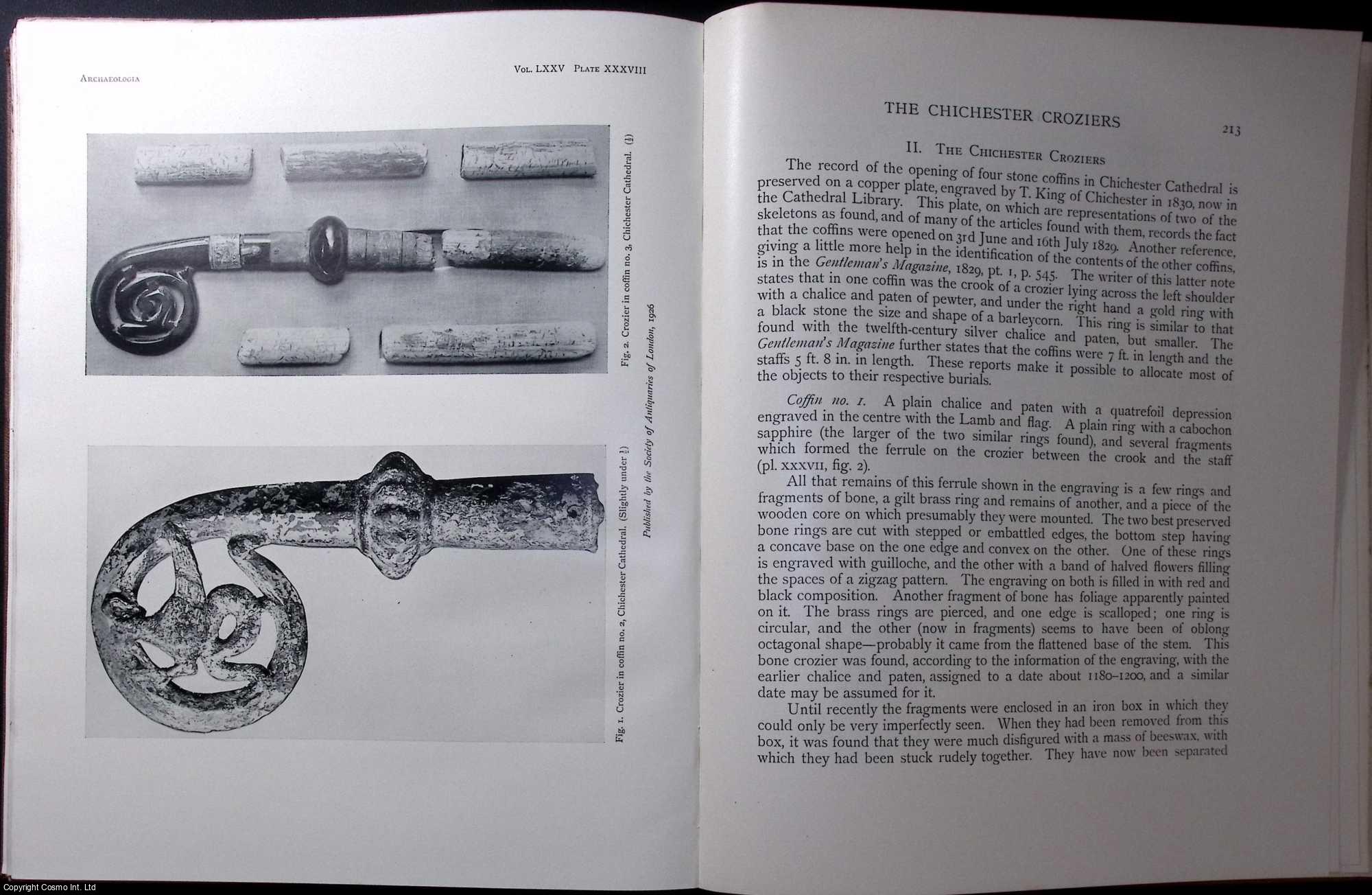 O.M. Dalton, Esq., M.A., F.S.A., H.P. Mitchell, Esq., and J.E. Couchman, Esq., F.S.A. - The Warden Abbey and Chichester Croziers. An original article from the Archaeologia journal, 1924.