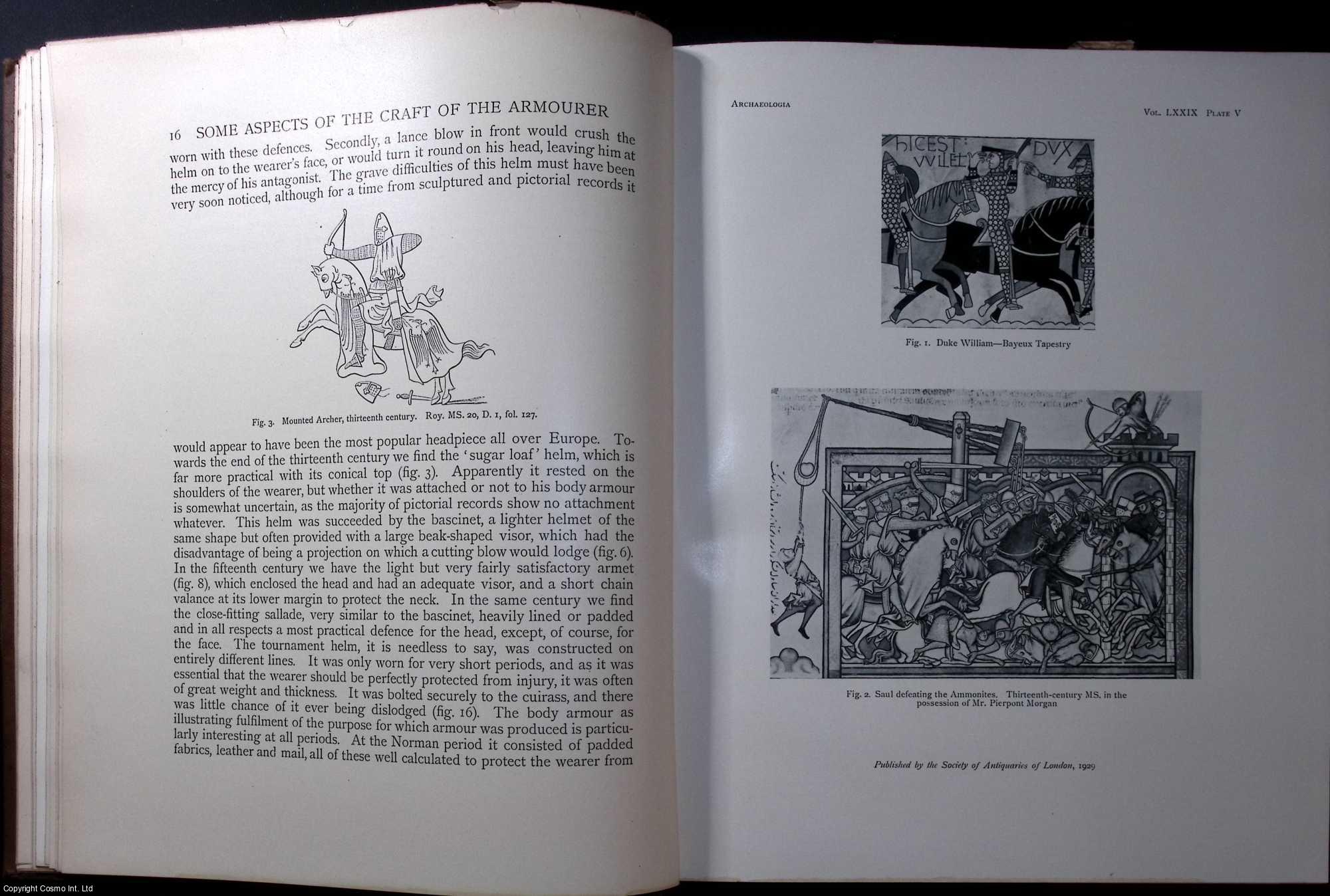 Charles Ffoulkes, Esq., O.B.E., B.Litt., F.S.A. - Some Aspects of the Craft of the Armourer. An original article from the Archaeologia journal, 1929.