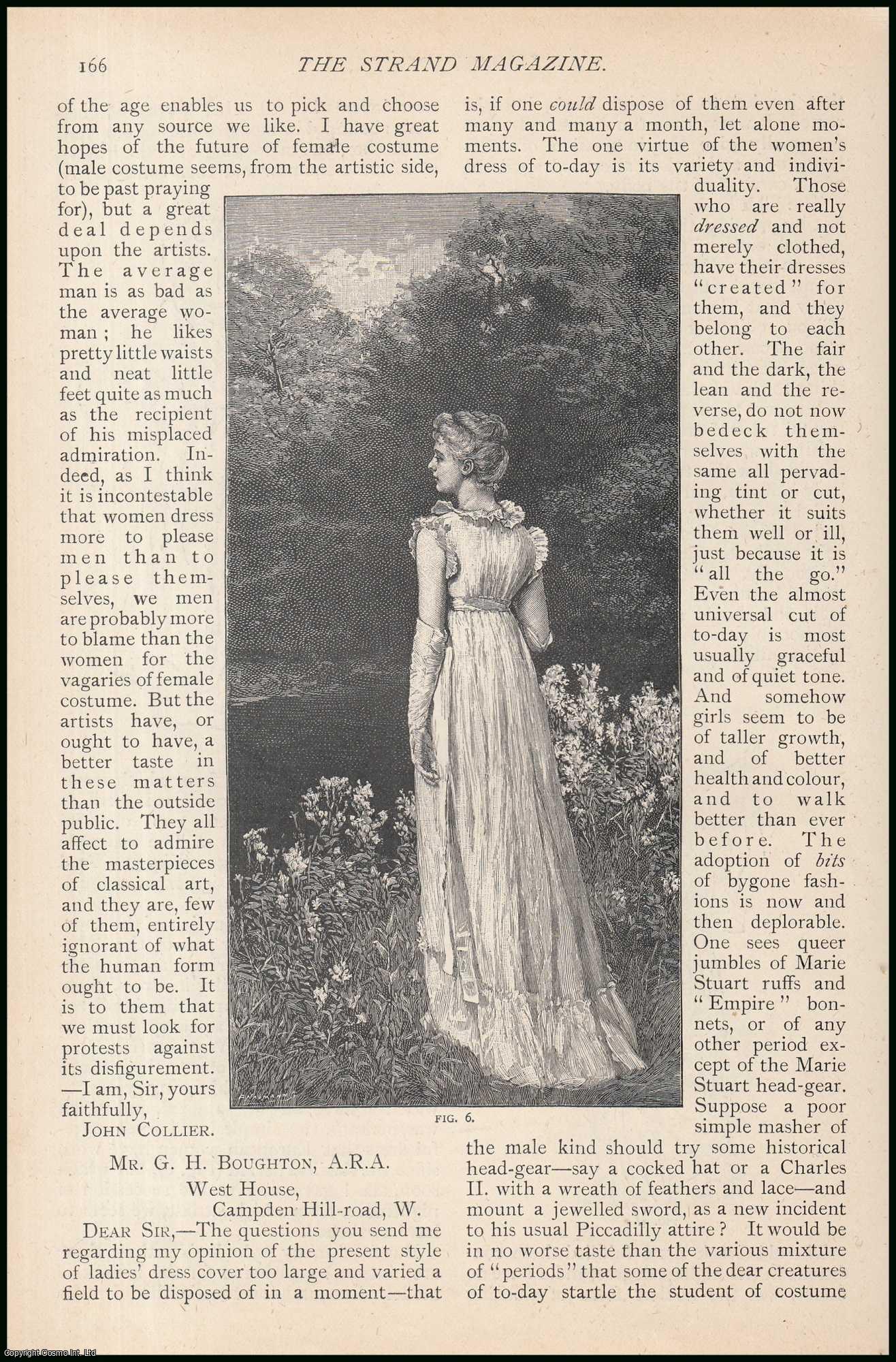 Strand Magazine - Letters From Artists on Ladies Dress : G.D. Leslie ; G.F. Watts ; Hon. John Collier ; Mr. G.A. Storey, A.R.A. & others. An uncommon original article from The Strand Magazine, 1891.