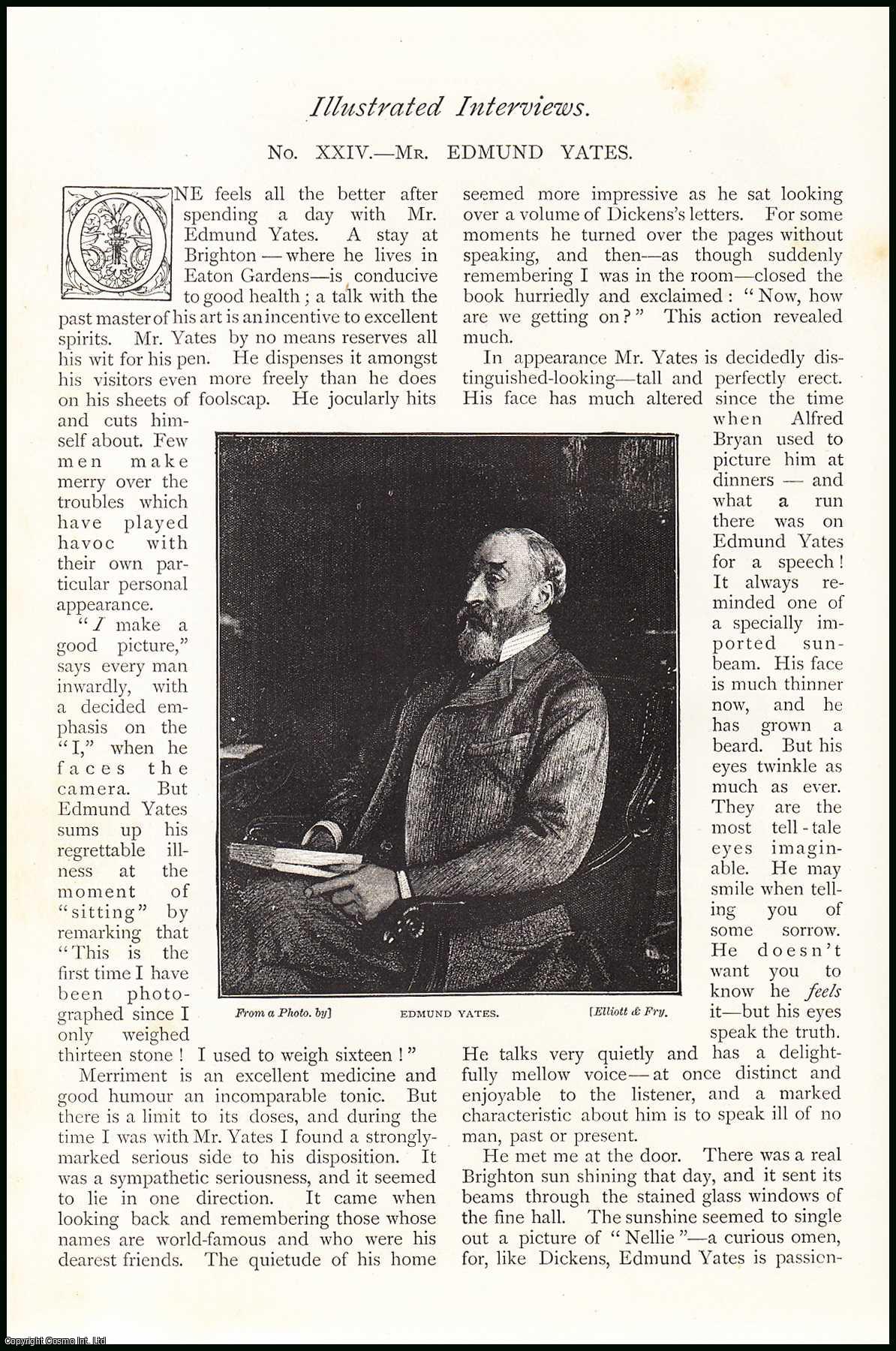 HOW, HARRY - Mr Edmund Yates. Illustrated Interview. An original article from The Strand Magazine, 1893.