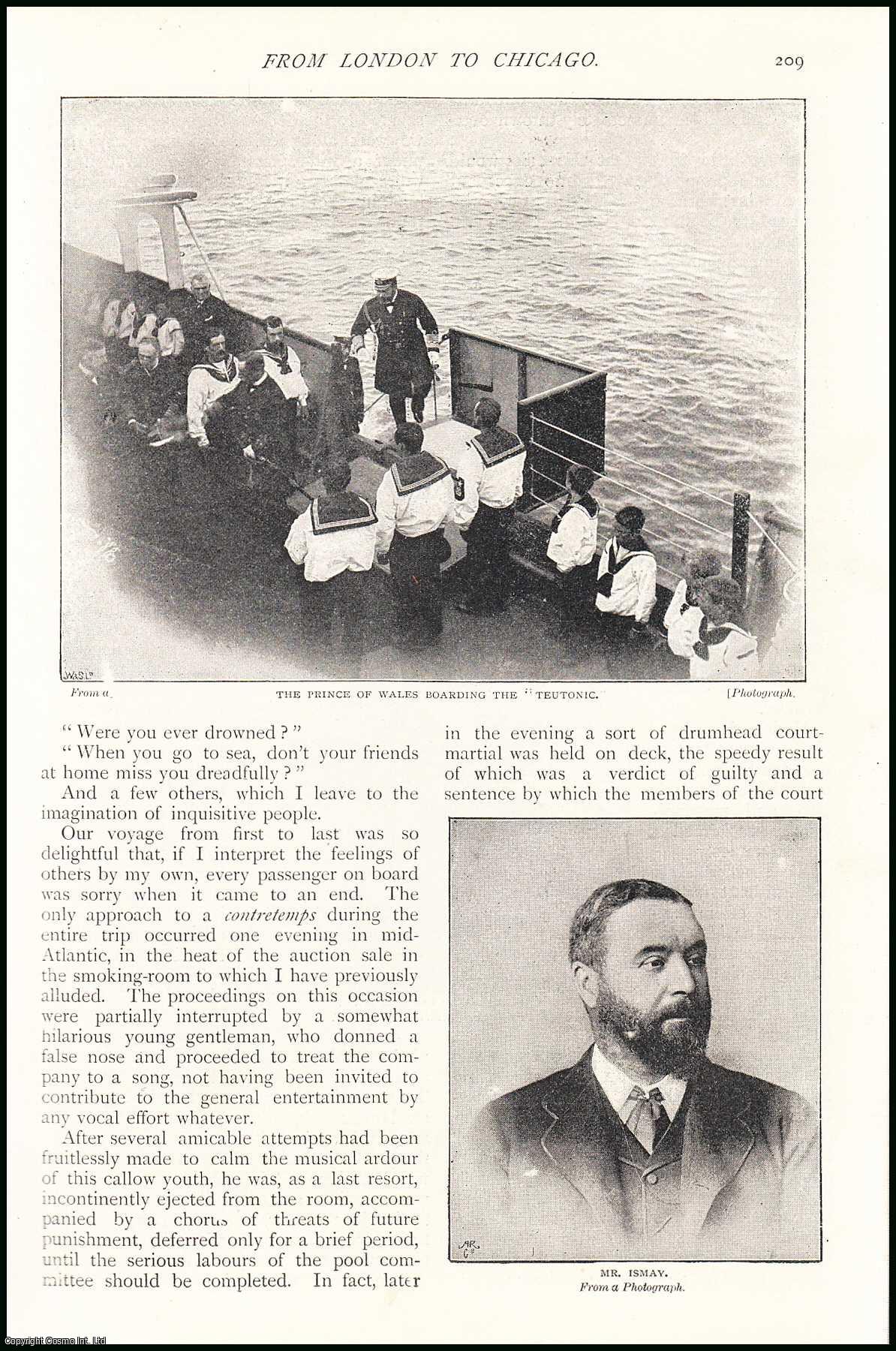 James Mortimer - A Voyage from London to Chicago on The Majestic. An uncommon original article from The Strand Magazine, 1893.