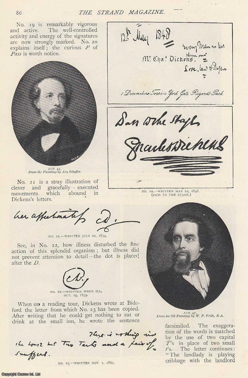 SCHOOLING, J. HOLT - The Signatures of Charles Dickens, with Portraits. From 1825 to 1870. An original article from The Strand Magazine, 1894.