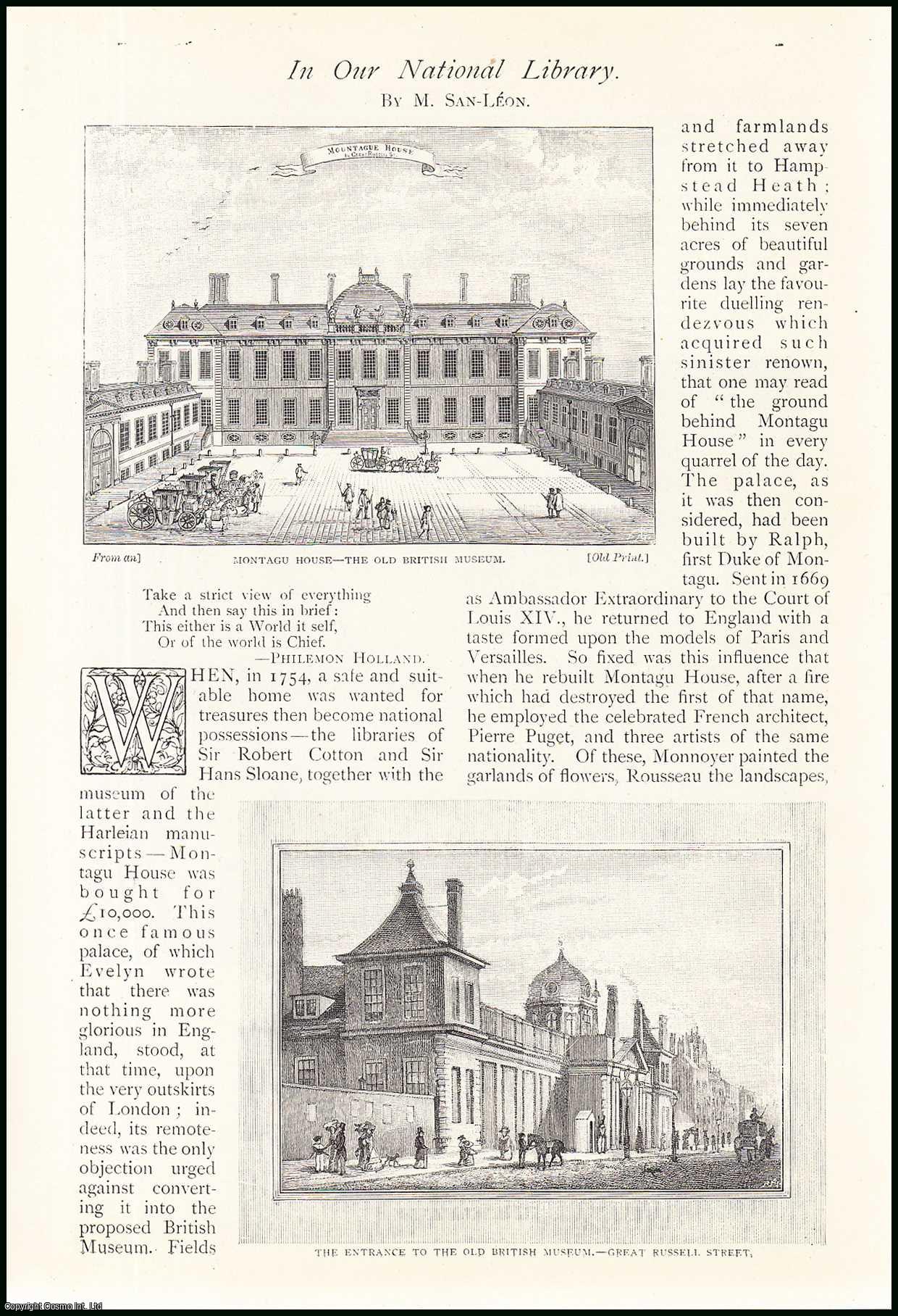 SAN-LEON, M. - In Our National Library. The British Library. An original article from The Strand Magazine, 1895.