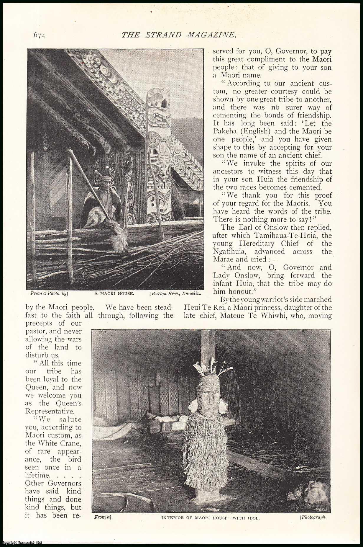Constance Eaglestone - Lord Onslow in New Zealand : Illustrated Interview. An uncommon original article from The Strand Magazine, 1895.