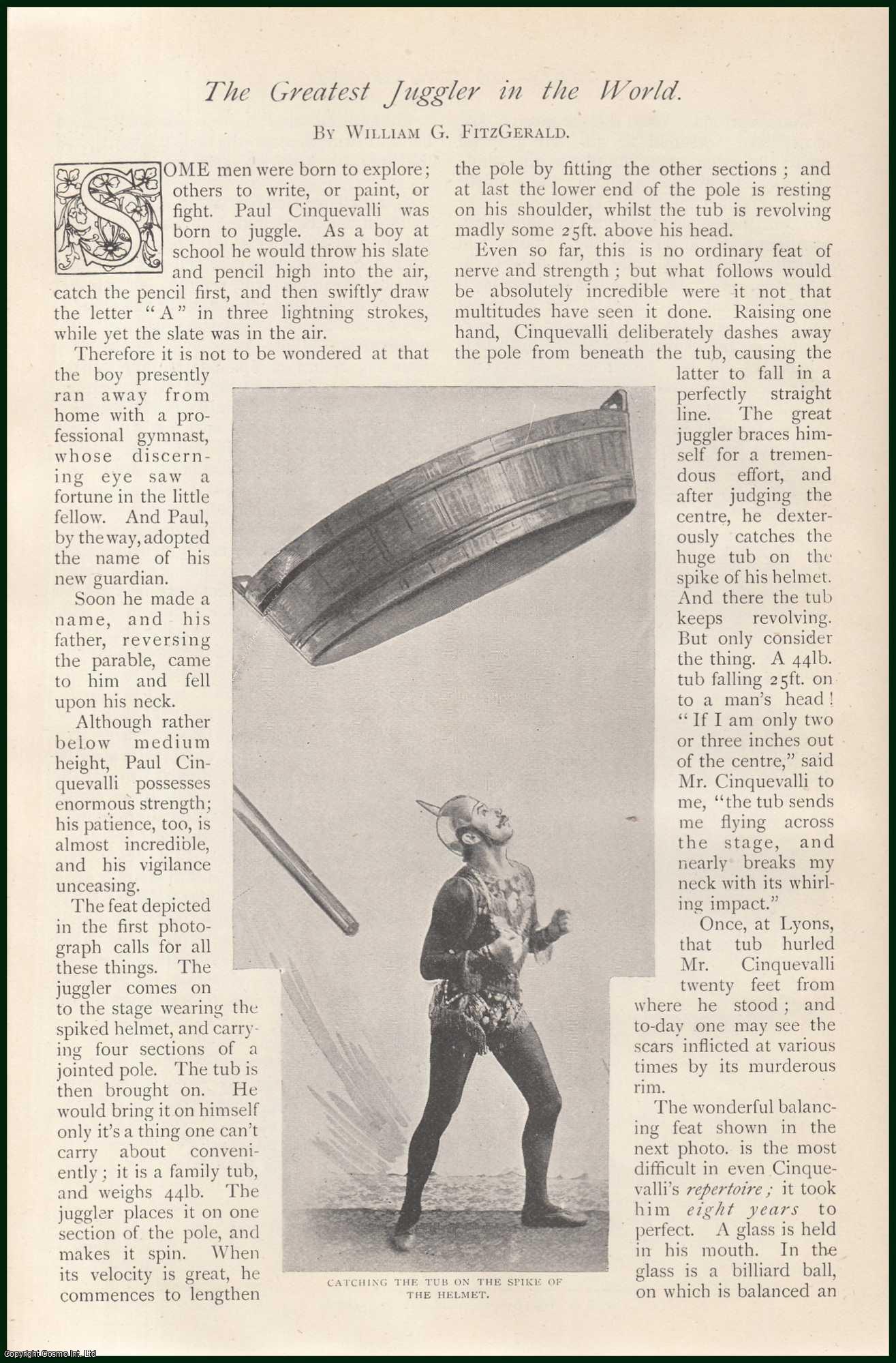 William G. Fitzgerald - Paul Cinquevalli : The Greatest Juggler in The World. Paul Cinquevalli. An uncommon original article from The Strand Magazine, 1897.