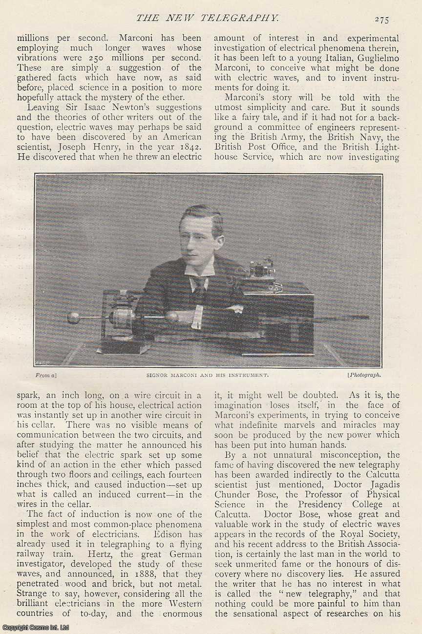 DAM, H. J. W. - The New Telegraphy. An Interview with Signor Marconi. A rare original article from The Strand Magazine, 1897.