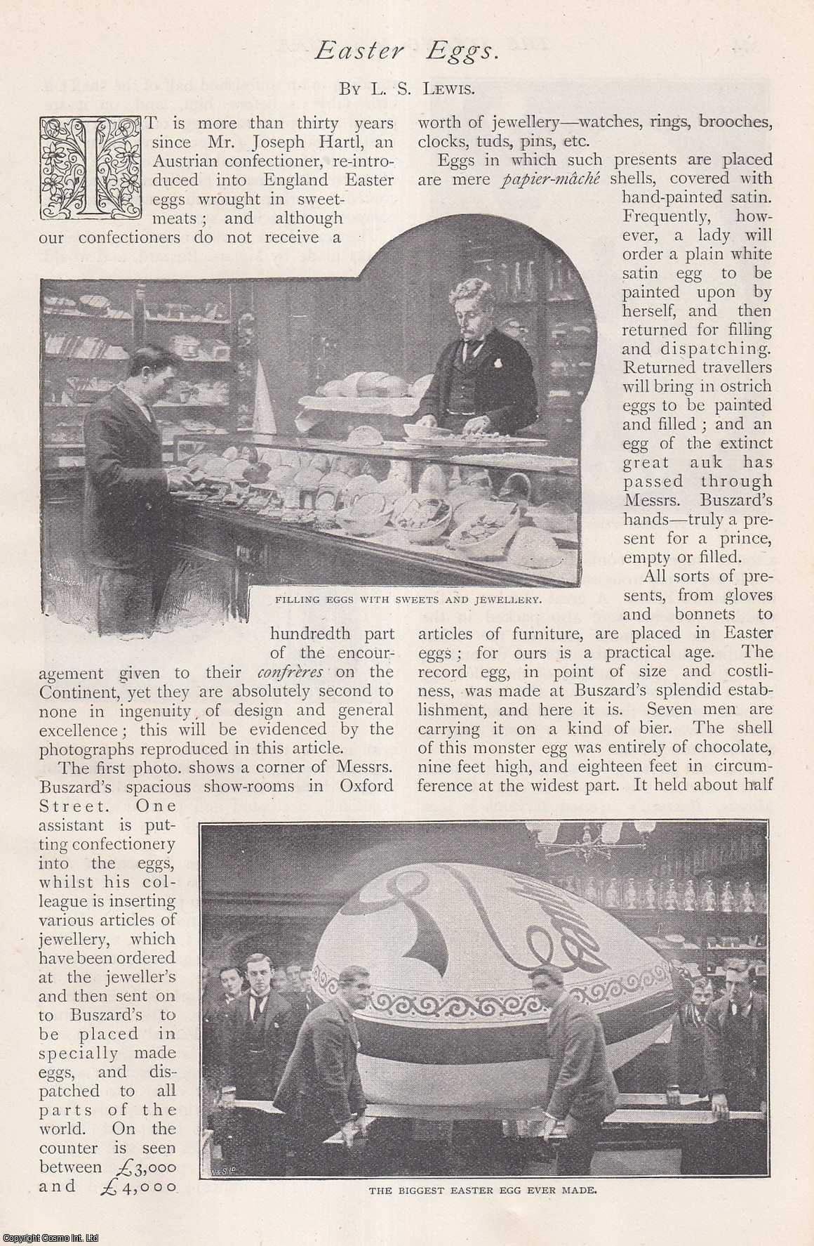 C.E. Lewis - Easter Eggs : More Than Thirty Years Since Mr. Joseph Hartl, an Austrian Confectioner, Re-Introduced in England Easter Eggs. An uncommon original article from The Strand Magazine, 1897.