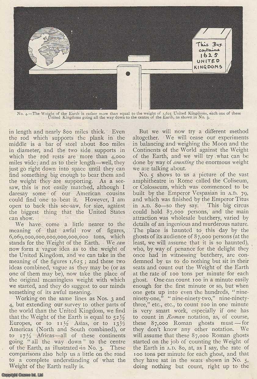 SCHOOLING, J. HOLT - The Weight of The Earth. A rare original article from The Strand Magazine, 1897.