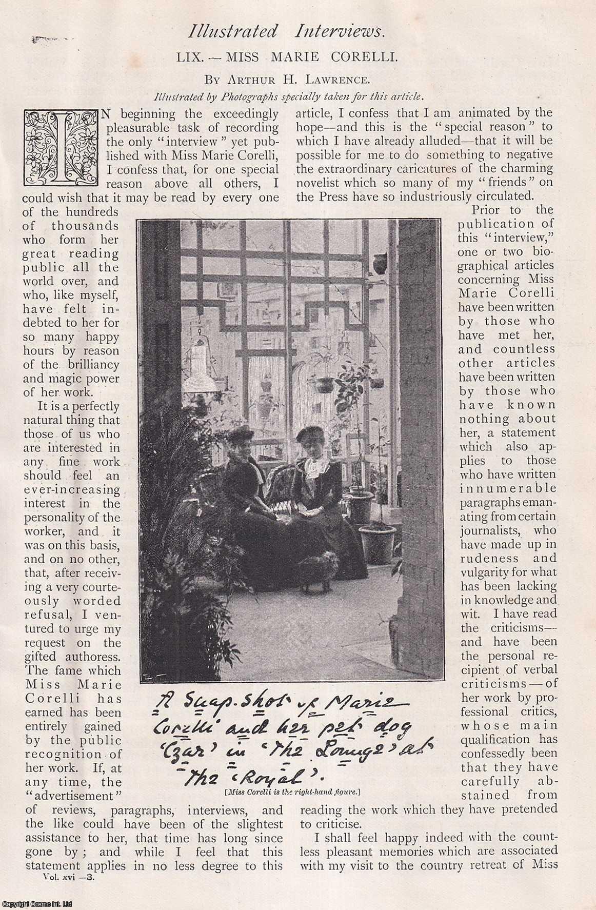 LAWRENCE, ARTHUR H. - Miss Marie Corelli. Illustrated Interview.
