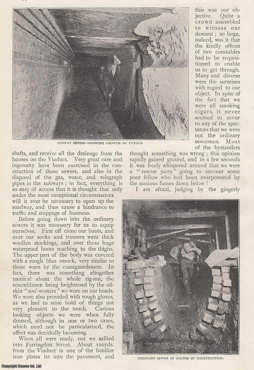--- - Underground London. Sewers. A rare original article from The Strand Magazine, 1898.
