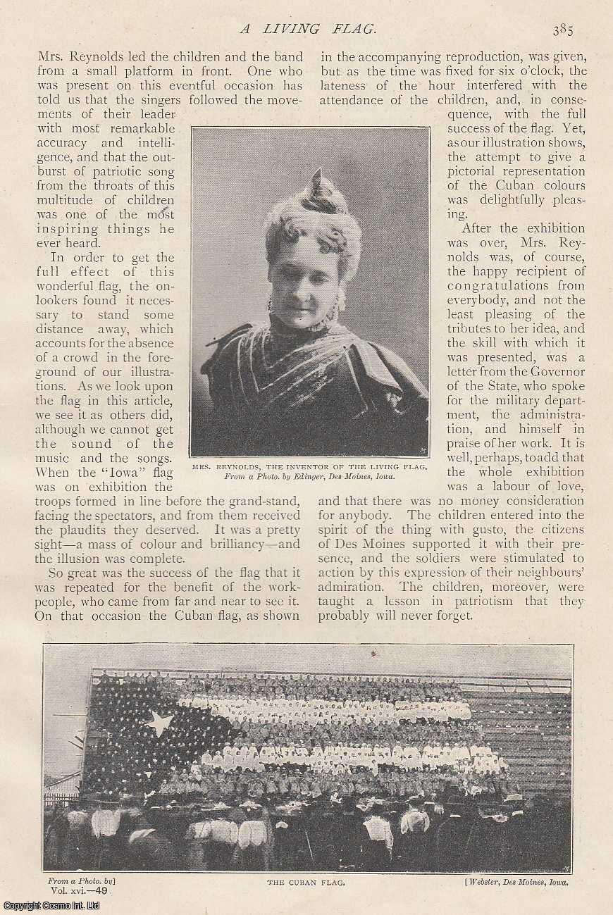 Arthur Lord - A Living Flag. Created by Mrs Hortense R. Reynolds, Iowa. An uncommon original article from The Strand Magazine, 1898.