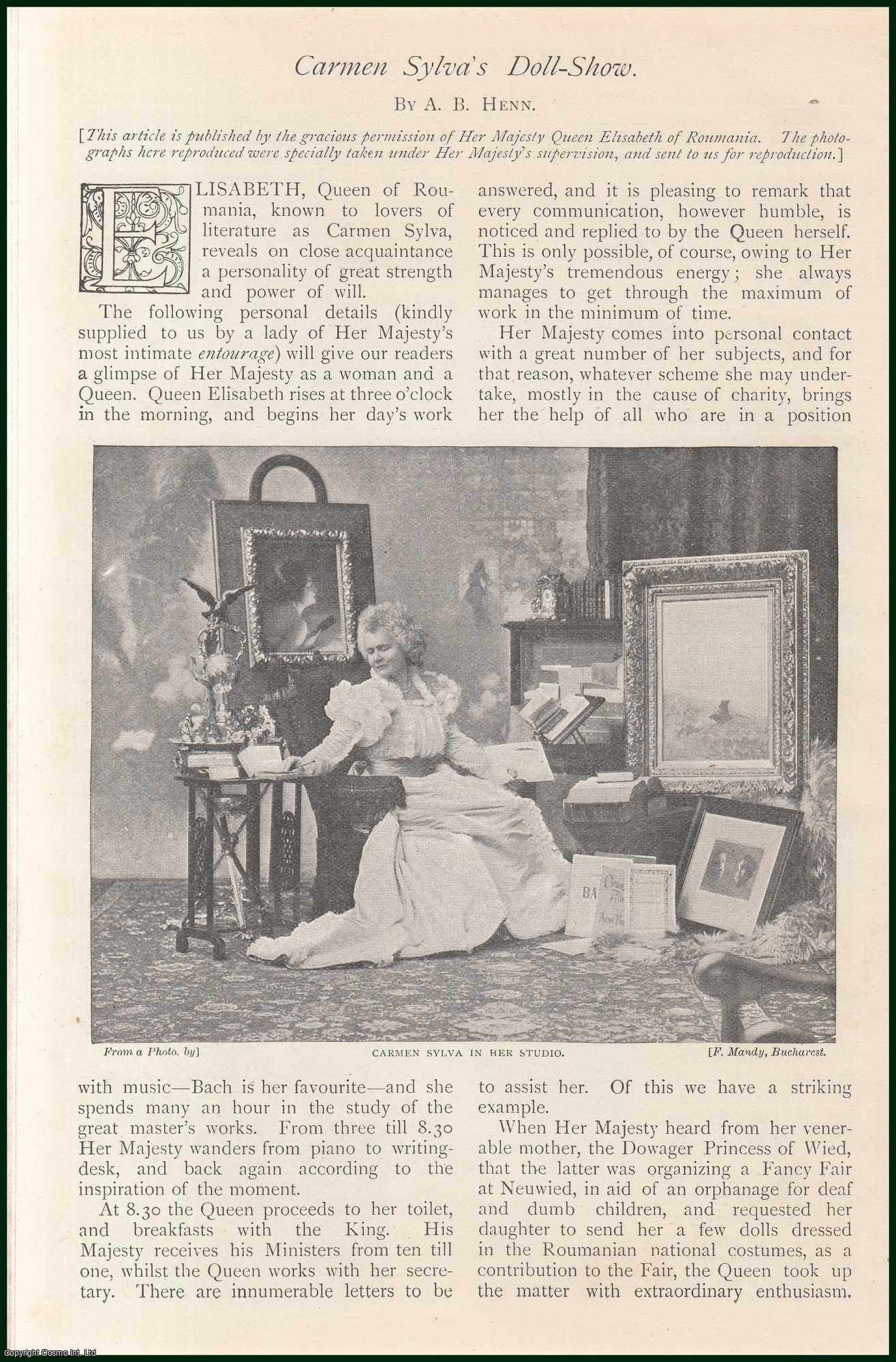 A.B. Henn - Elisabeth, Queen of Roumania, Also Known as Carmen Sylva : Her Doll-Show. An uncommon original article from The Strand Magazine, 1898.