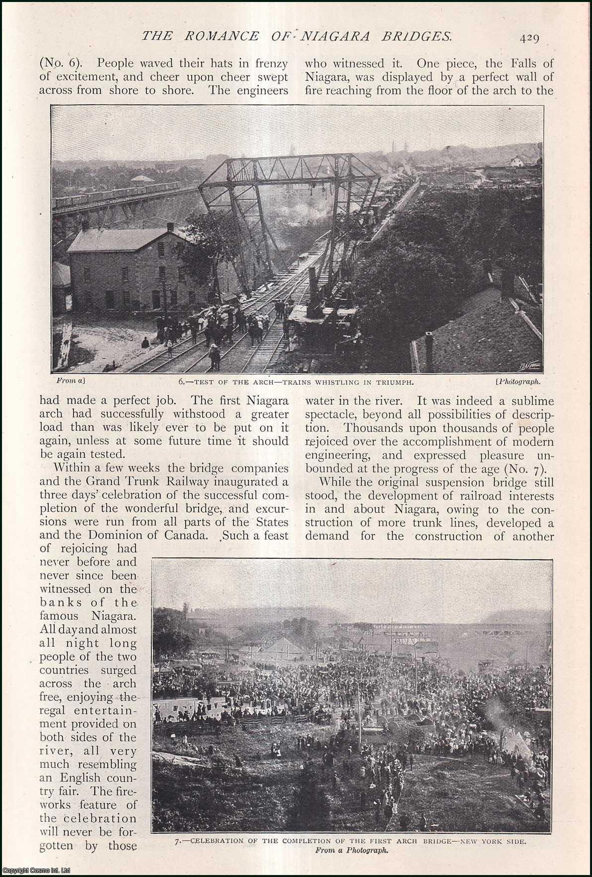 DUNLAP, ORRIN E. - The Romance of Niagara Bridges. Niagara Falls. A rare original article from The Strand Magazine, 1899.
