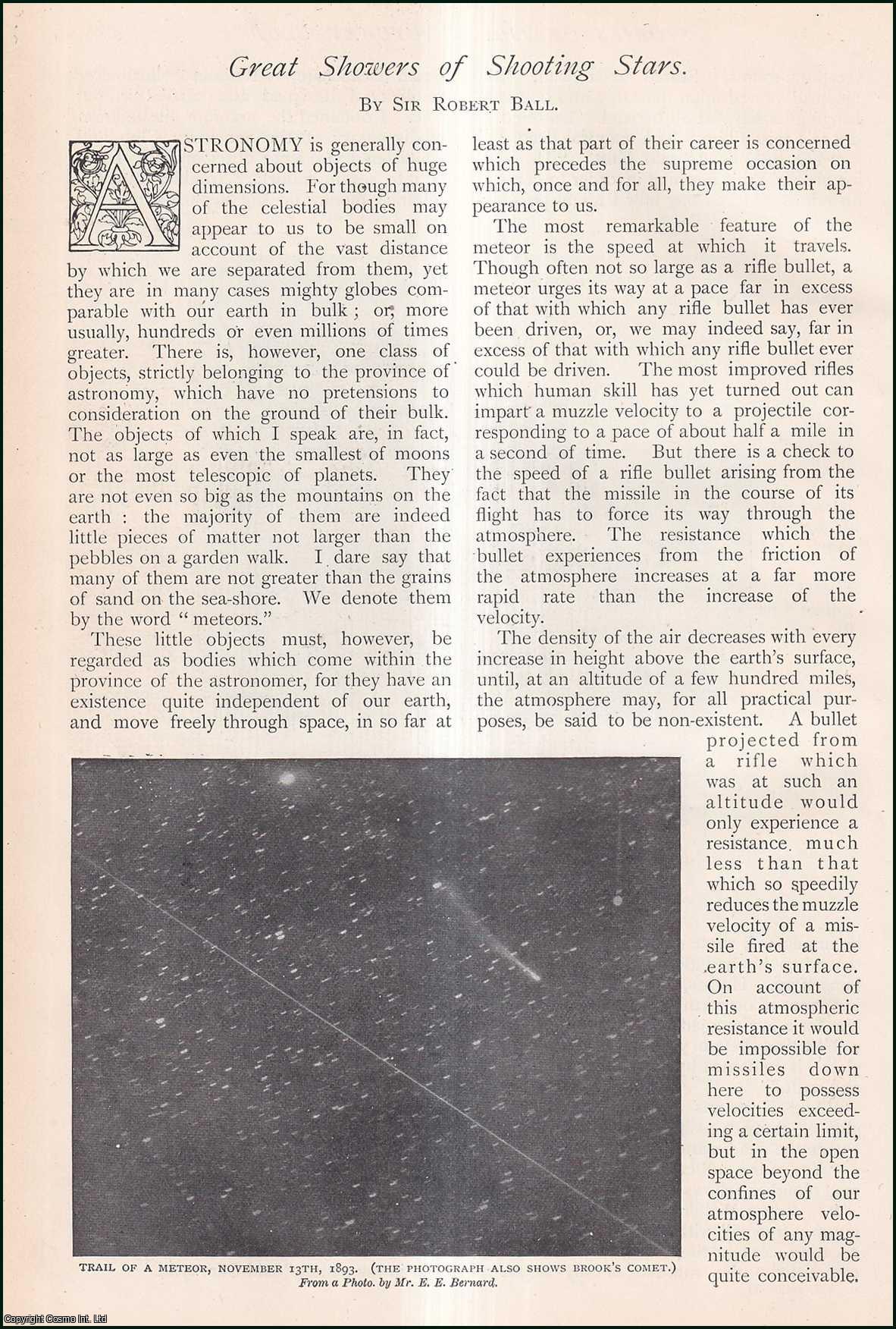Sir Robert Ball - Astronomy. Great Showers of Shooting Stars. An uncommon original article from The Strand Magazine, 1899.