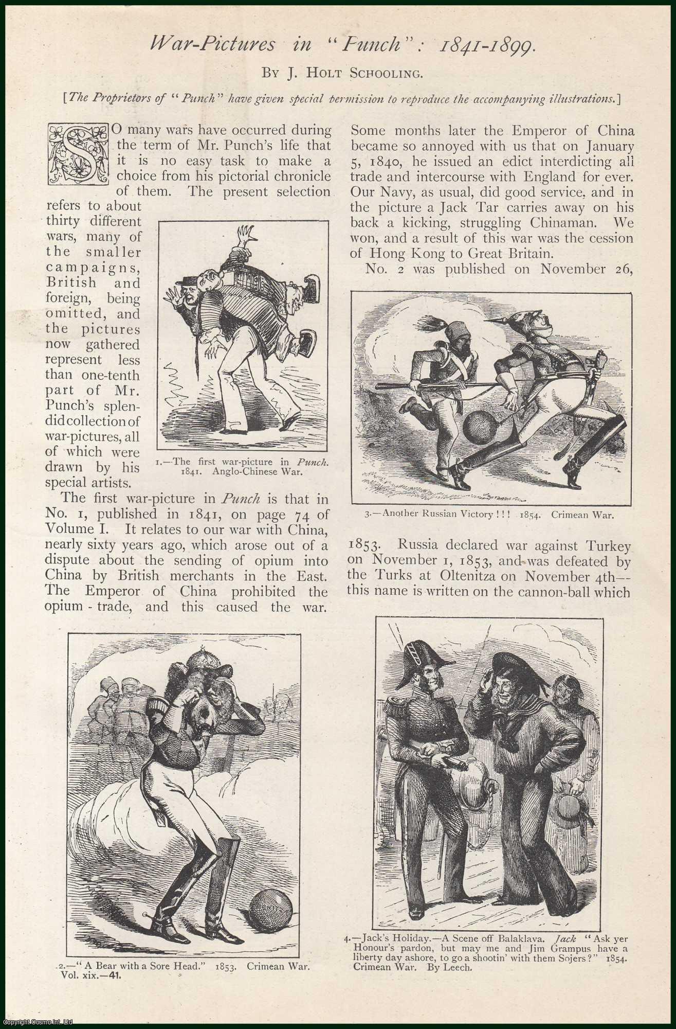 SCHOOLING, J. HOLT - War Pictures in Punch. 1841-1899. A rare original article from The Strand Magazine, 1900.