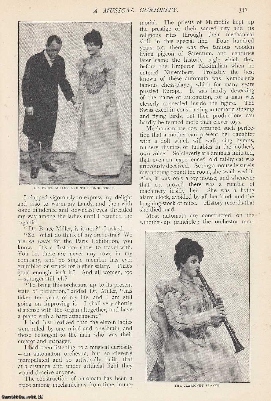 GRIFFITH, M. DINORBEN - A Musical Curiosity; or, An Automaton Orchestra created by Dr. Bruce Miller, Chicago Physician. A life size 12 piece automata orchestra. A rare original article from The Strand Magazine, 1900.