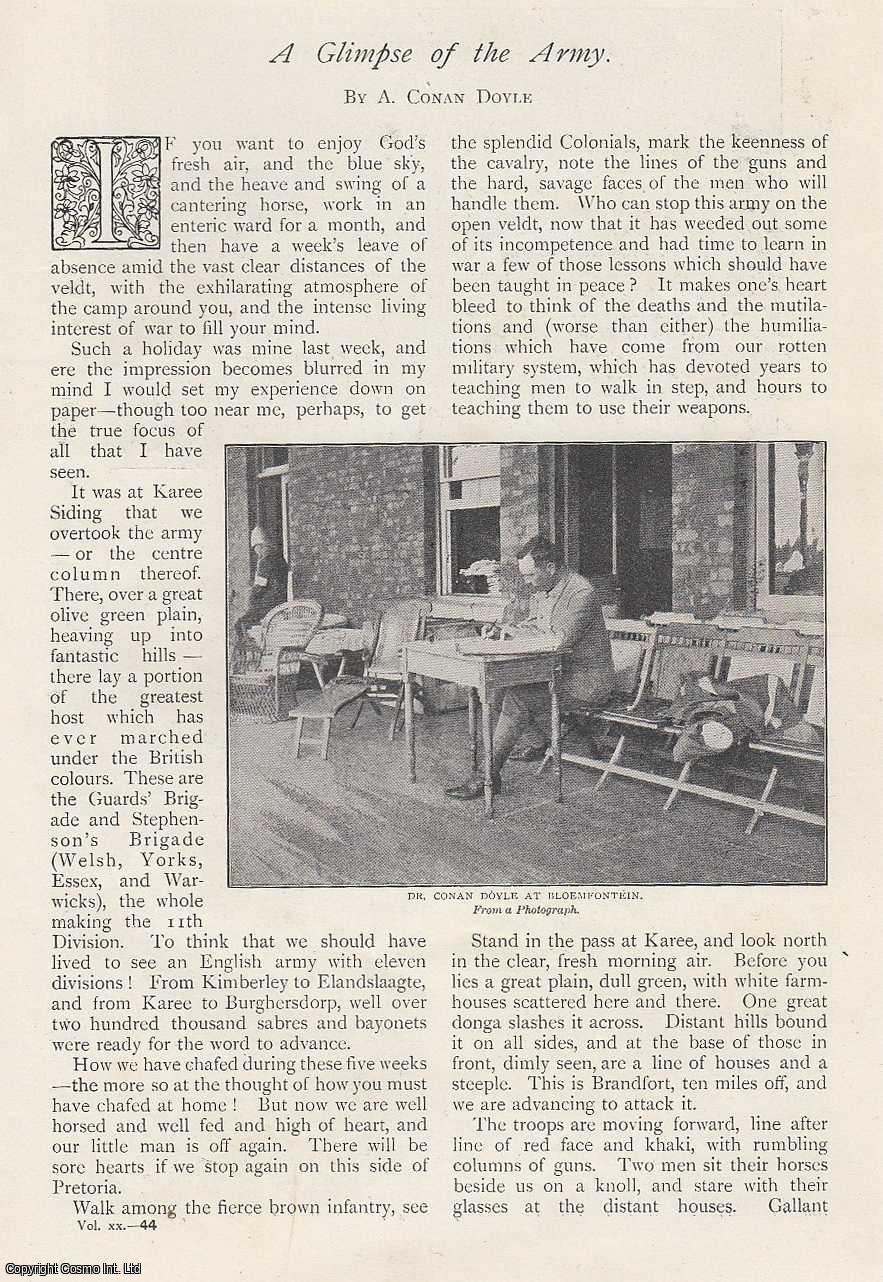 Arthur Conan Doyle - A Glimpse of The Army. An uncommon original article from The Strand Magazine, 1900.