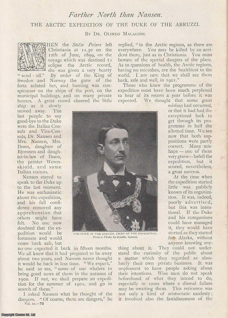 Olindo Malagodi - Farther North Than Nansen. The Arctic Expedition of The Duke of The Abruzzi. An uncommon original article from The Strand Magazine, 1900.