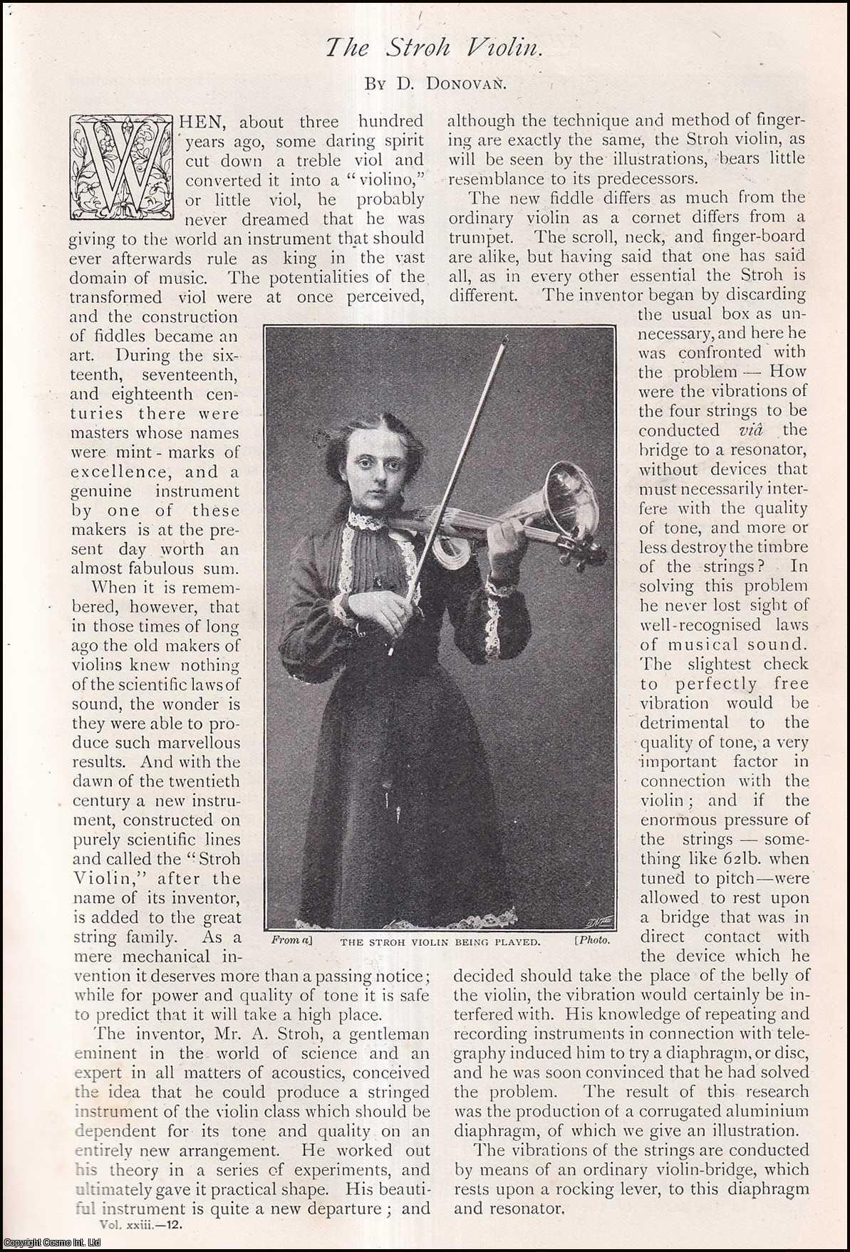 D. Donovan - The Stroh Violin. An uncommon original article from The Strand Magazine, 1902.