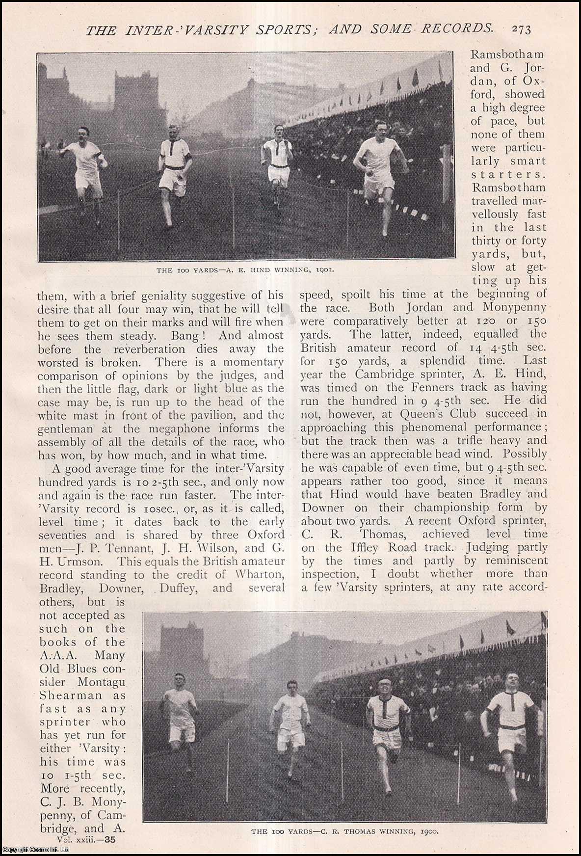 C.B. Fry - The Inter-Varsity Sports & Some Records : track-athletics between Oxford & Cambridge. The hurdles ; the long-jump ; the high-jump ; putting the weight & more. An uncommon original article from The Strand Magazine, 1902.