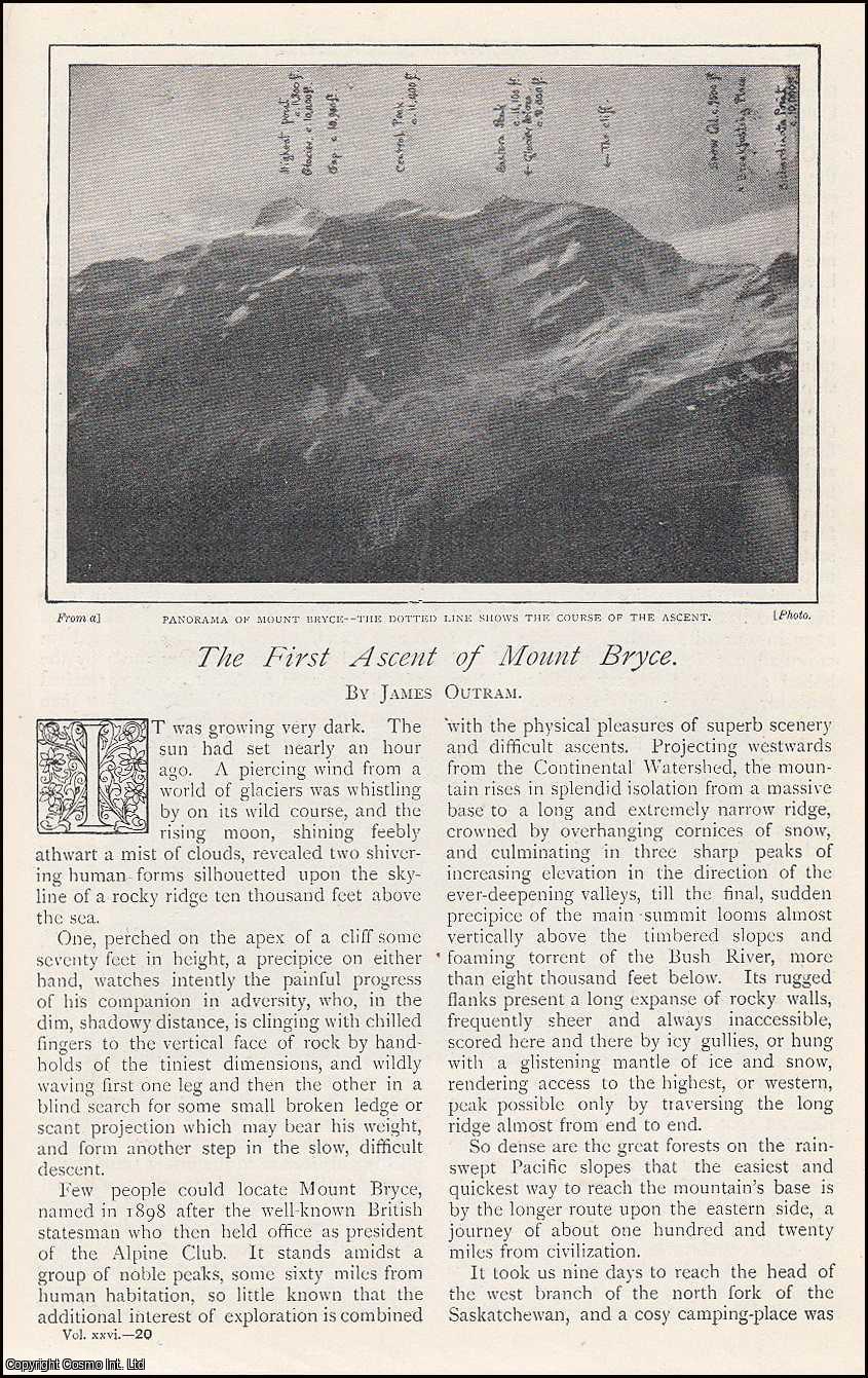 OUTRAM, JAMES - The First Ascent of Mount Bryce, British Columbia, Canada. A rare original article from The Strand Magazine, 1903.