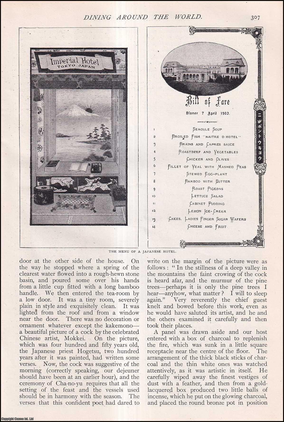 George Lynch - Dining around the World, New York. An uncommon original article from The Strand Magazine, 1903.