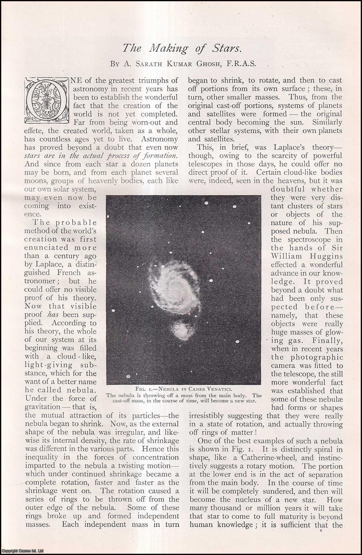 GHOSH, A. SARATH KUMAR - The Making of Stars. A rare original article from The Strand Magazine, 1903.