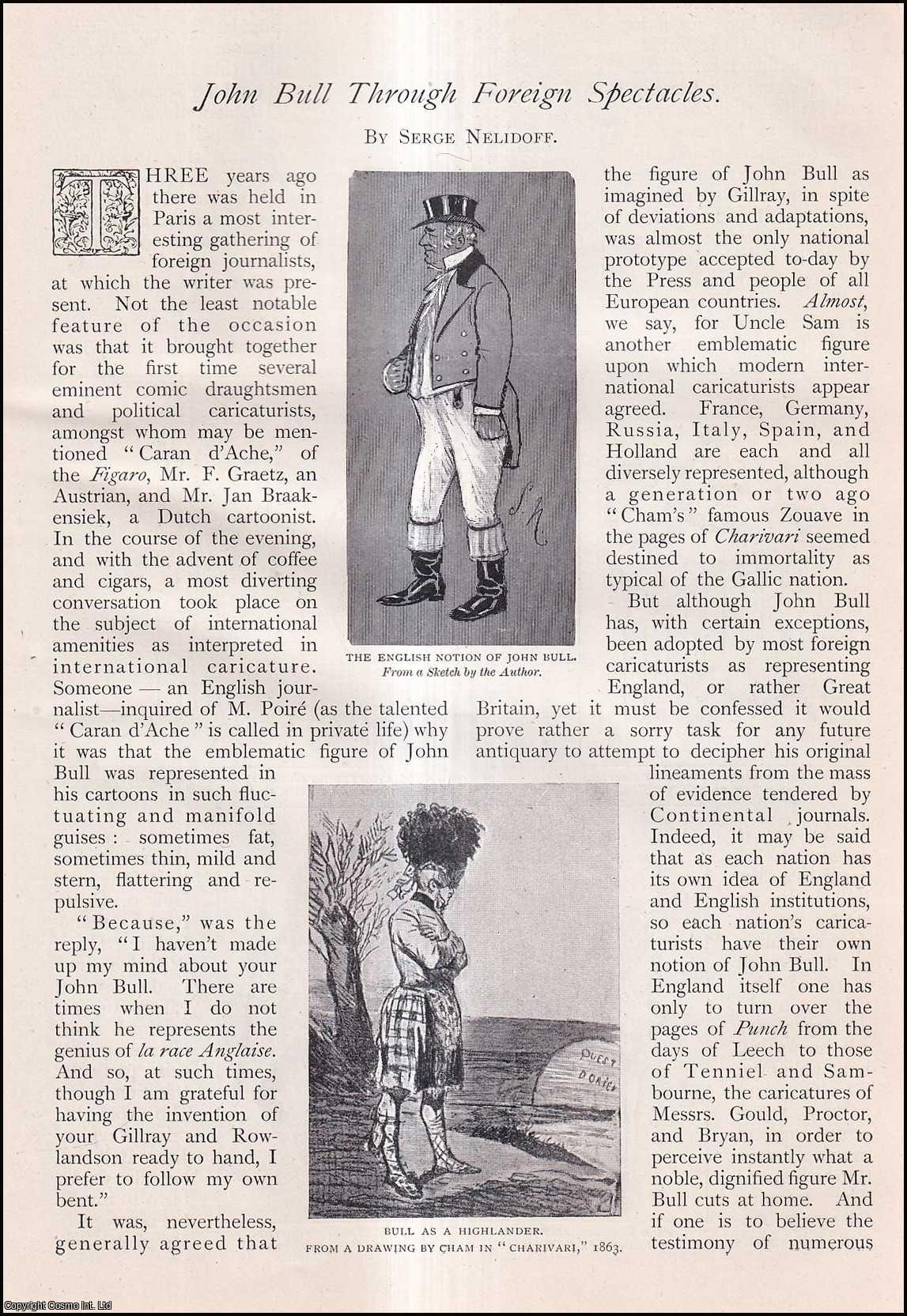 Serge Nelidoff - John Bull, Cartoon Character through Foreign Spectacles. An uncommon original article from The Strand Magazine, 1903.