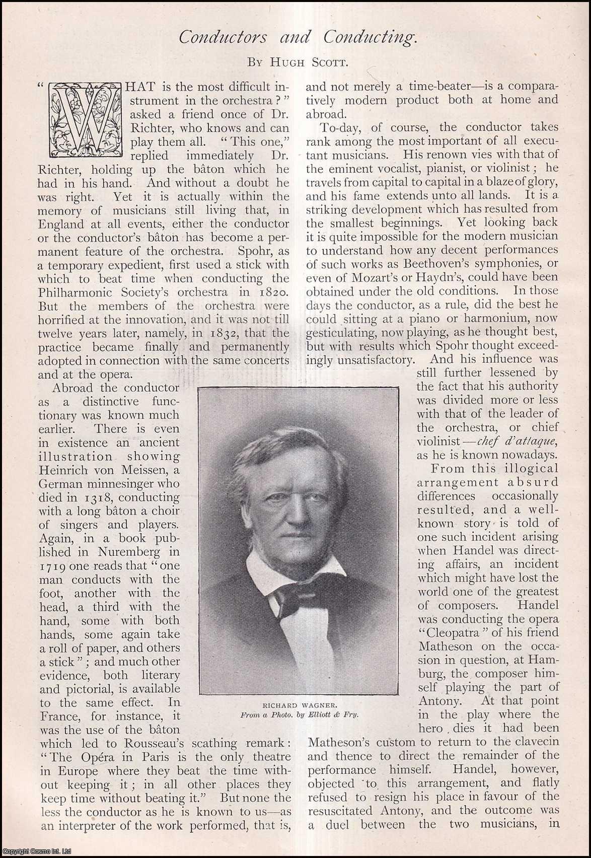 SCOTT, HUGH - Conductors and Conducting. A rare original article from The Strand Magazine, 1903.