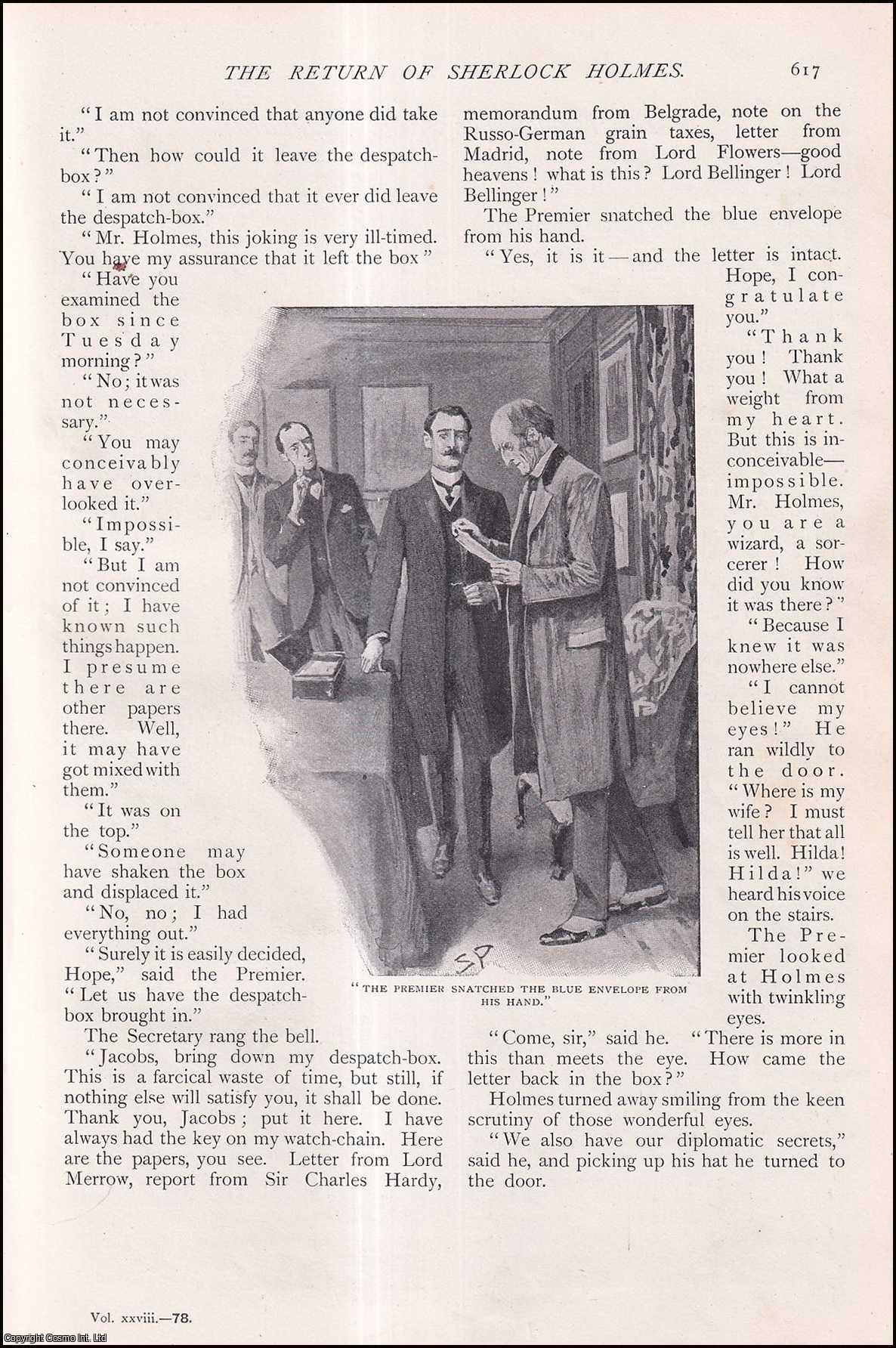 DOYLE, A. CONAN - The Adventure of The Second Stain. The Return of Sherlock Holmes. A rare original article from The Strand Magazine, 1904.