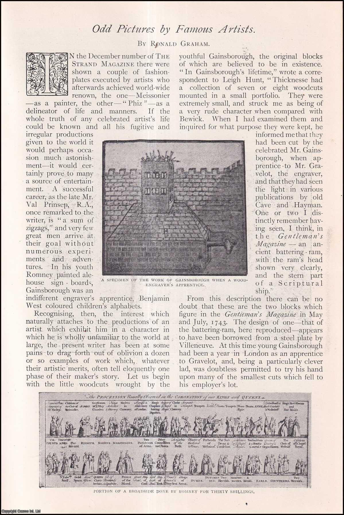 Ronald Graham - Odd Pictures by Famous Artists : London Cemeteries, by Charles Keene ; a Soap-Boiler's Advertisement, by Turner ; an Advertisement & illustration, by H. Stacy Marks, R.A. & more. An uncommon original article from The Strand Magazine, 1905.