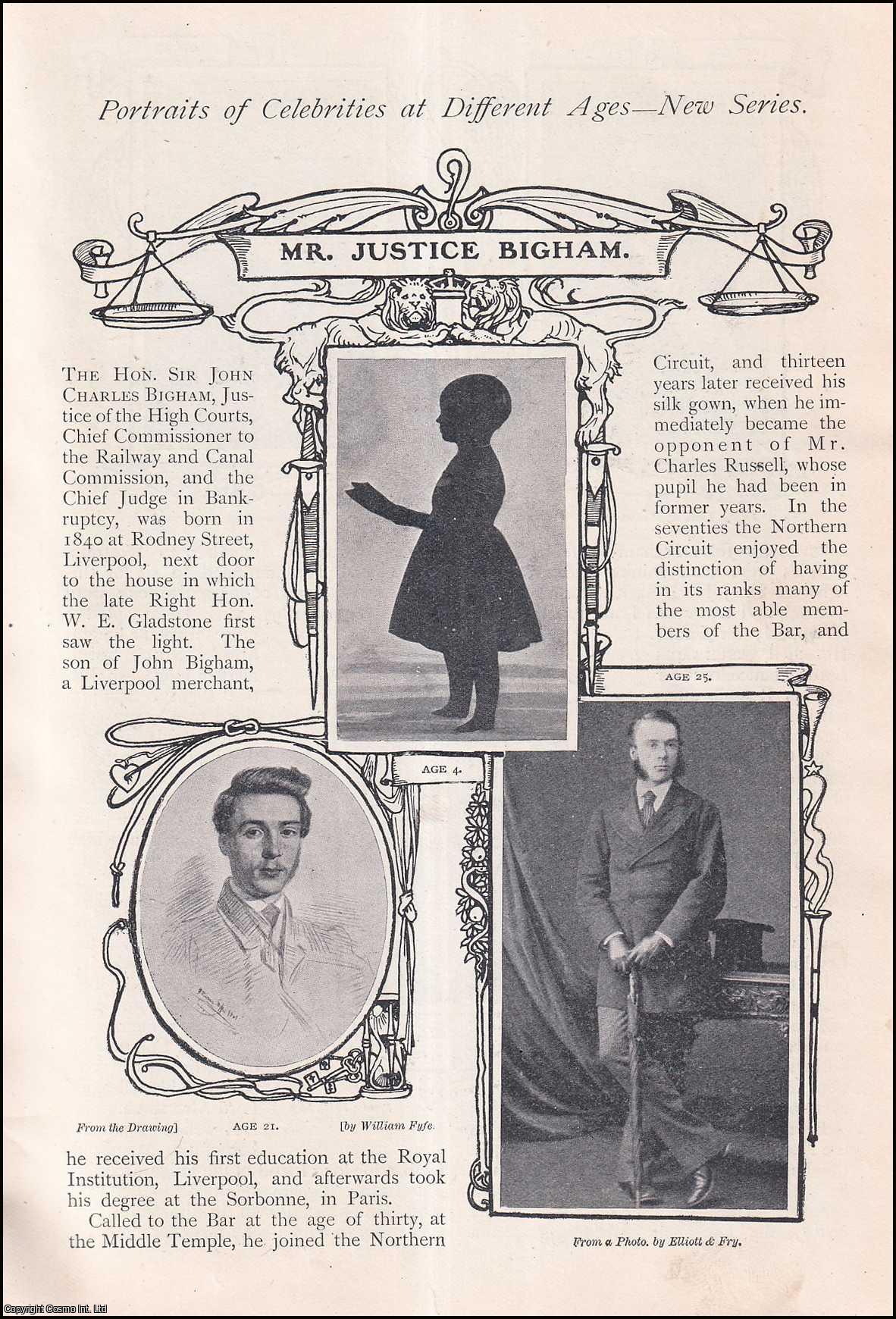 --- - The Hon. Sir John Charles Bigham. Portraits of Celebrities at Different Ages. A rare original article from The Strand Magazine, 1906.