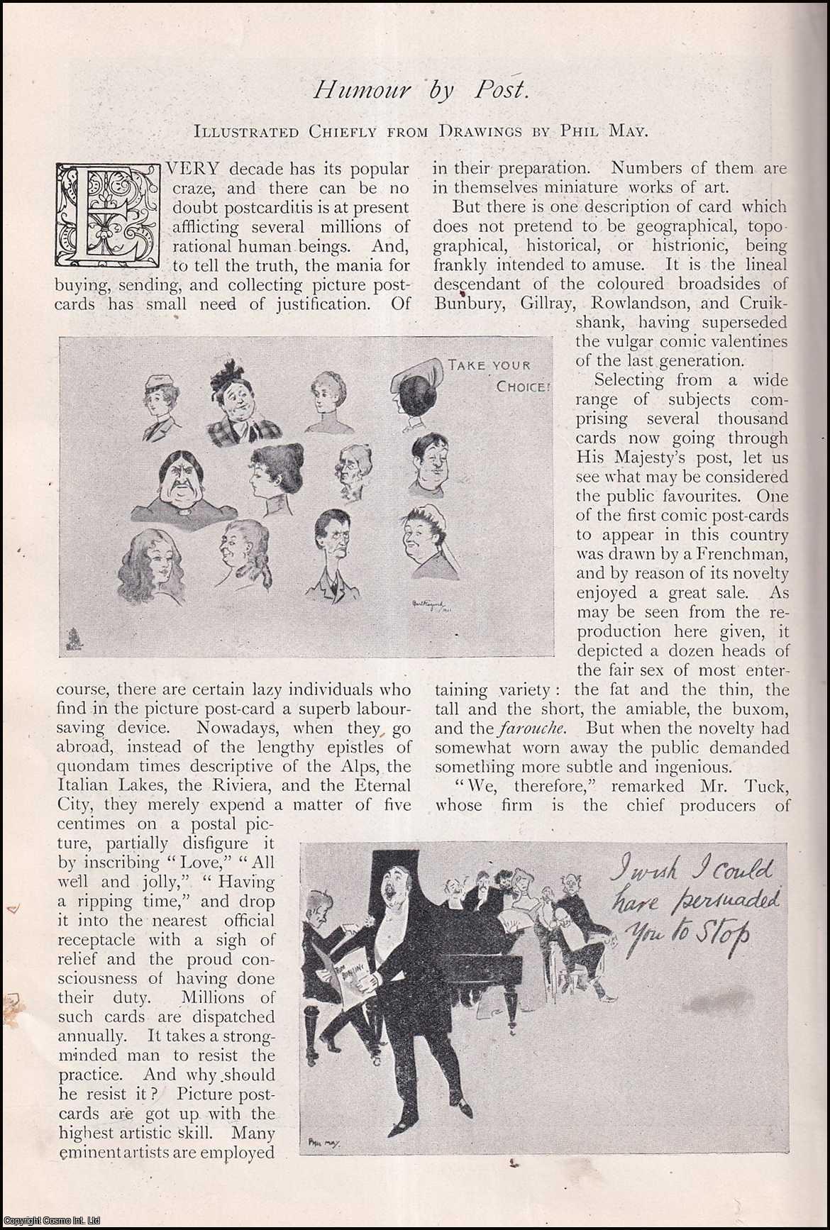 --- - Humour by Post. Postcarditis. A rare original article from The Strand Magazine, 1906.
